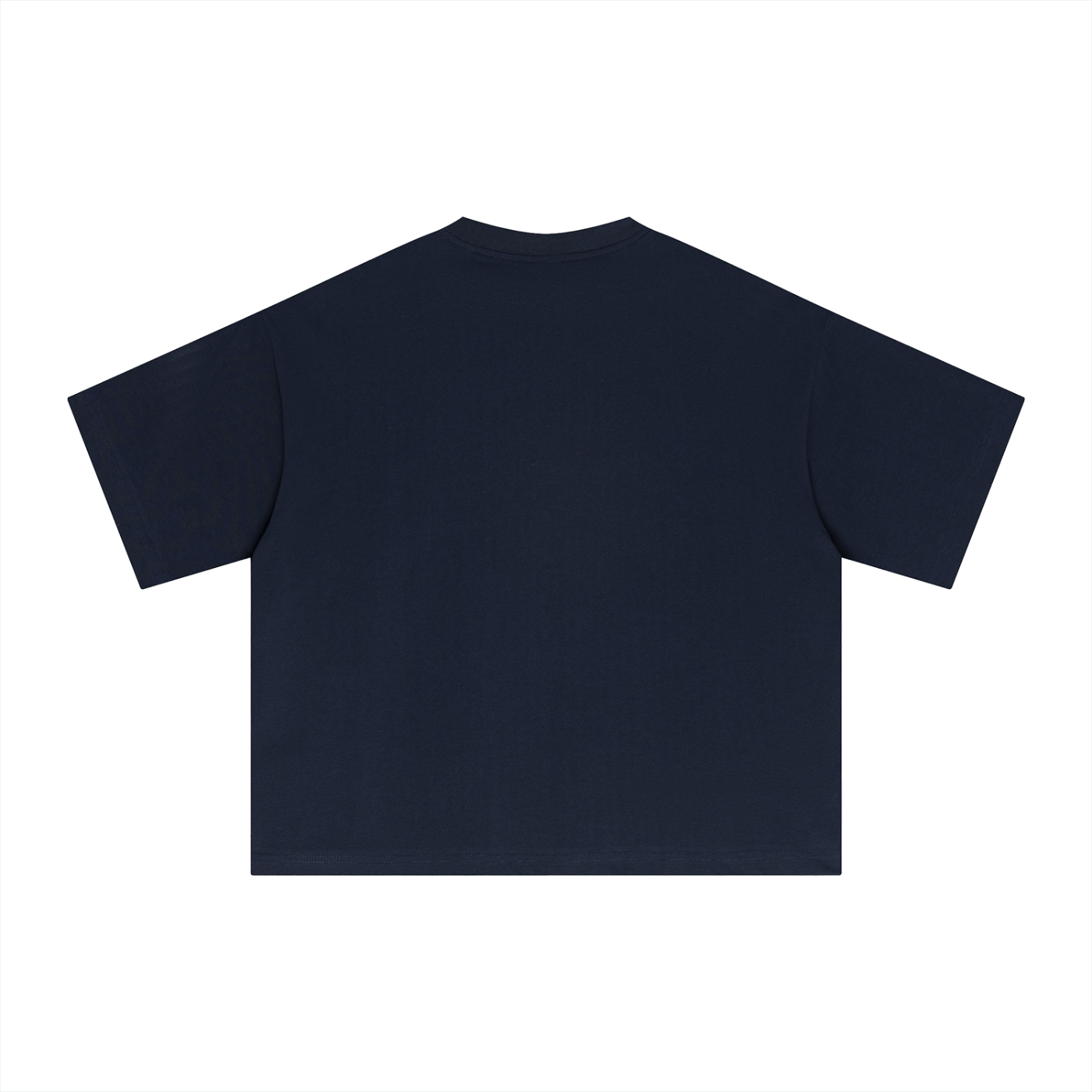 Unisex navy Essential Sorona Boxy T-Shirt, cotton blend, short sleeve, round neck, oversized fit