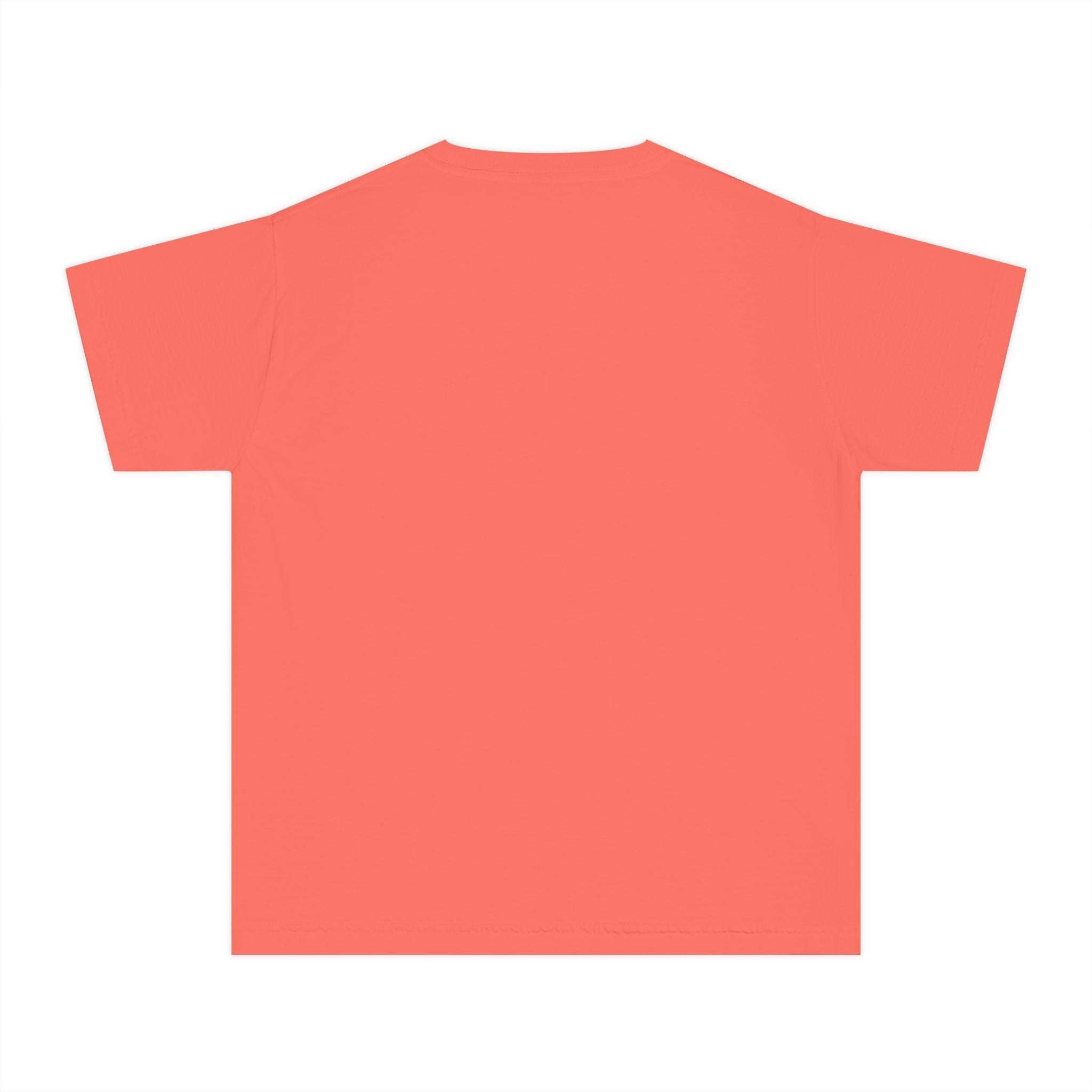 youth tee big brother thanksgiving announcement shirt coral cotton back view