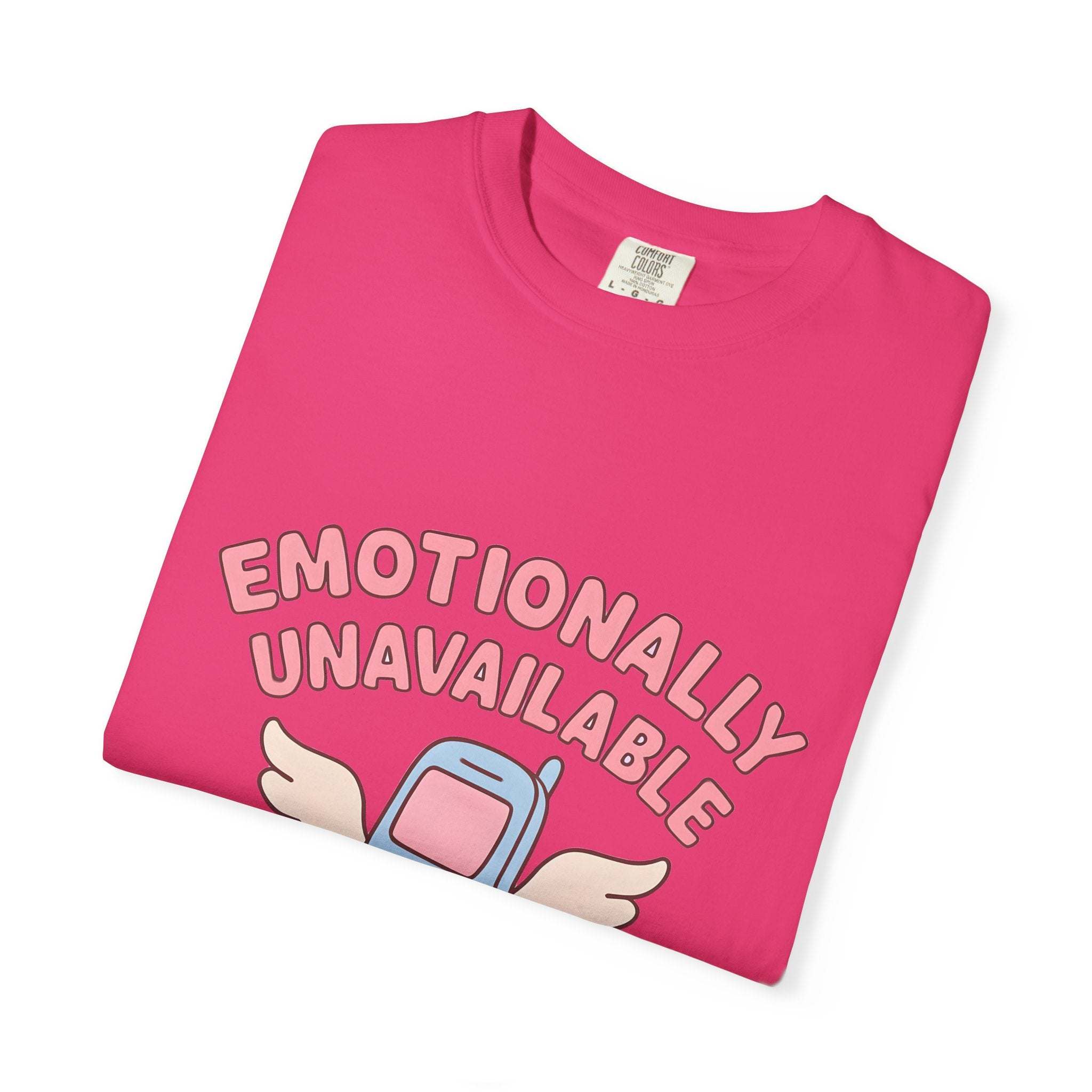 Emotionally Unavailable But A Good Texter T-shirt, Funny Graphic Tee, Introvert Shirt, Sarcasm Tee, Sarcastic Statement Top