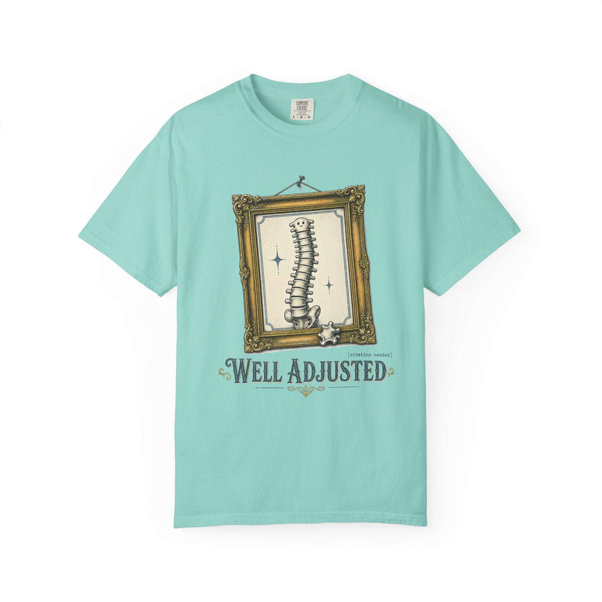 Well Adjusted Spine T-Shirt — Chiropractic Vintage Frame Graphic Tee