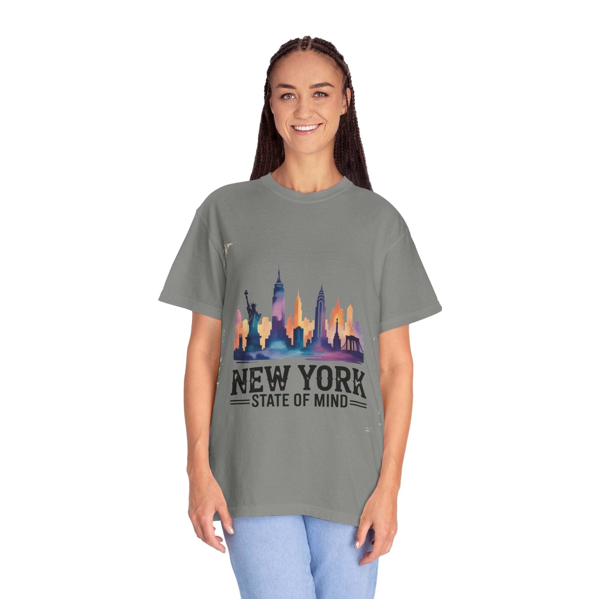 Garment-Dyed T-shirt - New York State of Mind Design