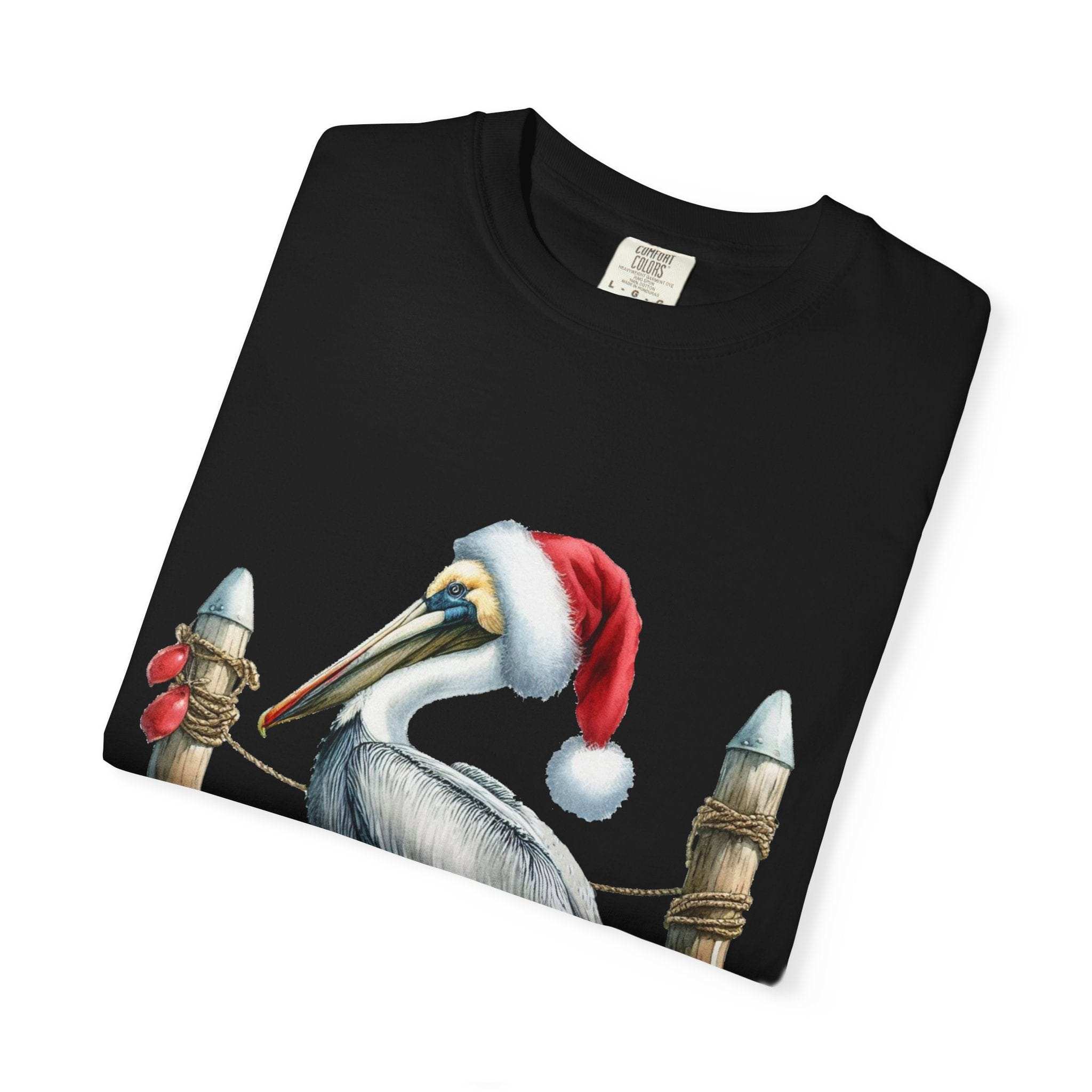 Christmas Pelican Santa T-Shirt - Festive Beach Holiday Tee