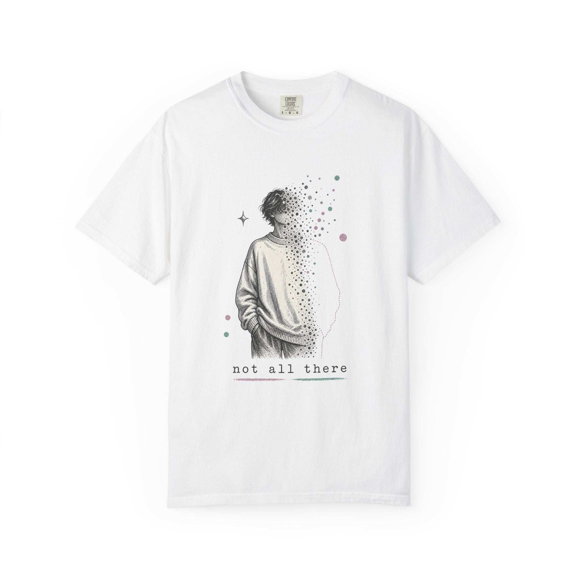 T-Shirt — 'not all there' Abstract Disintegrating Figure Weirdcore Graphic Tee