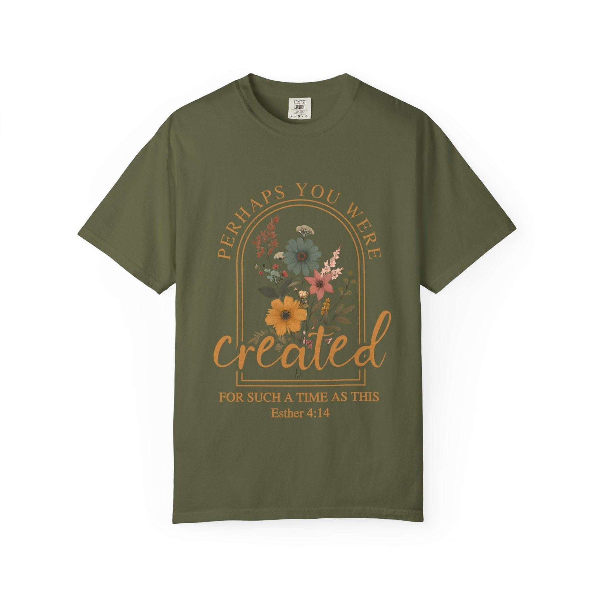 Created For Such A Time As This garment-dyed faith t-shirt with soft washed color and comfortable fit