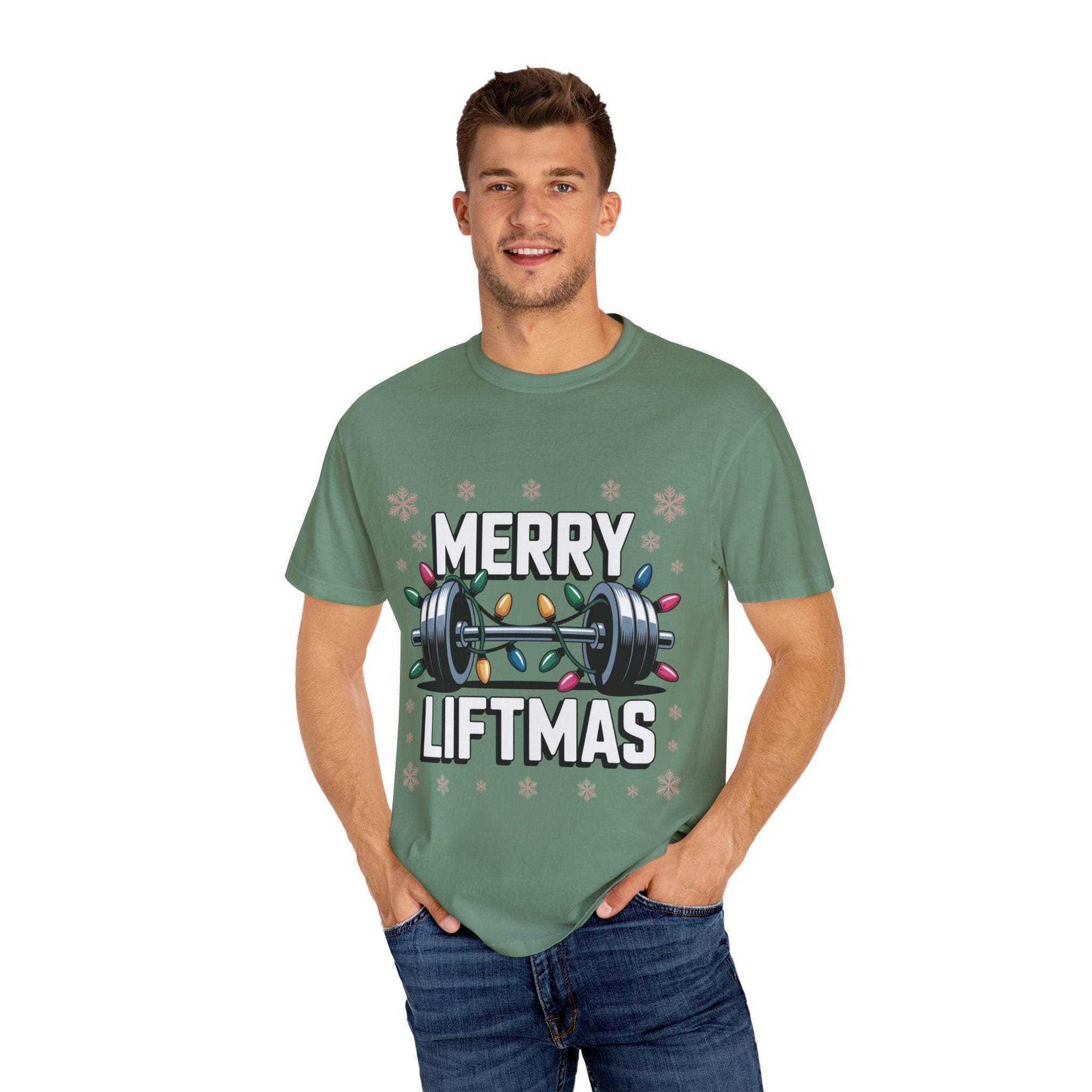 Christmas Workout T-shirt - Merry Liftmas Design