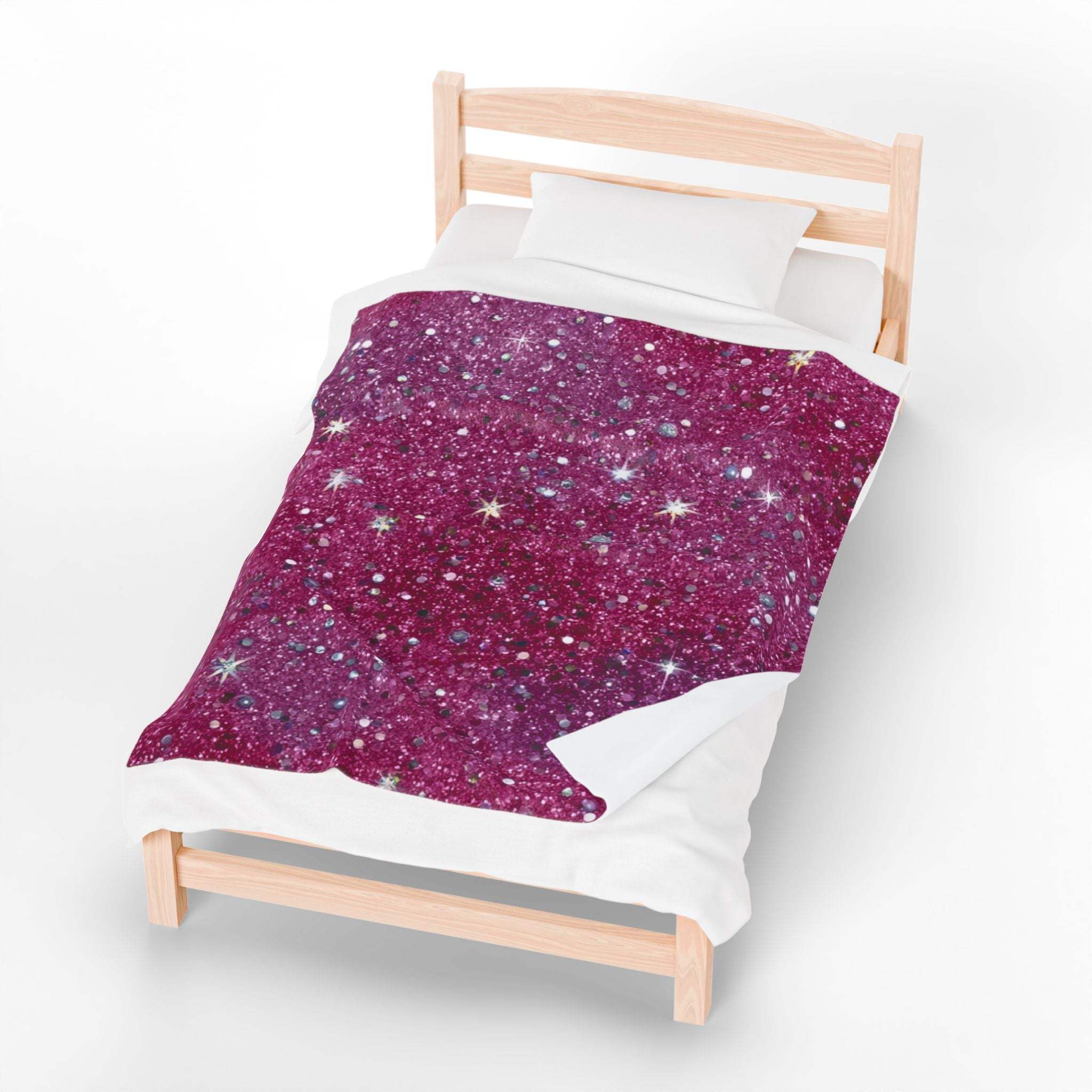 Plush Blanket - Starry Pink Design