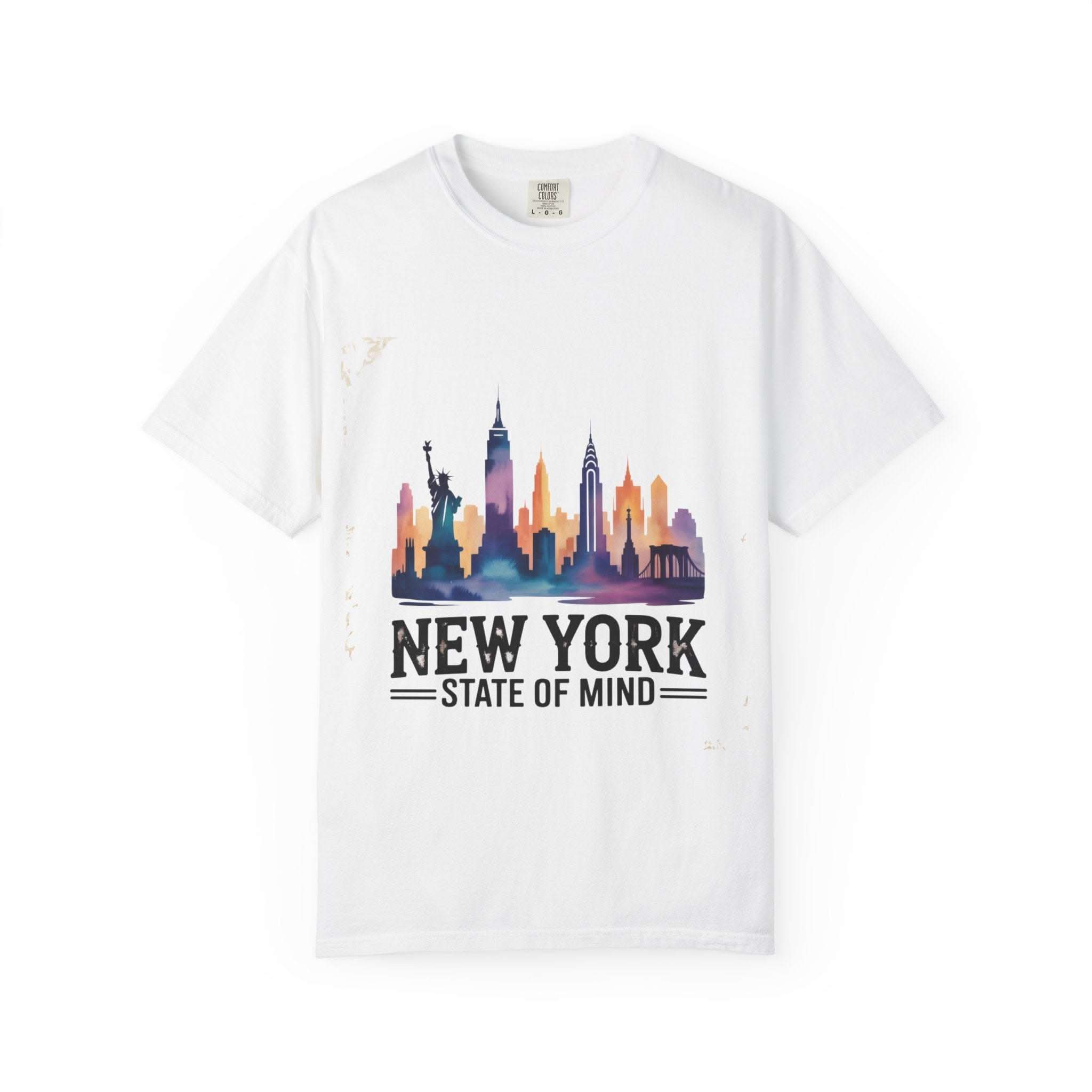 Garment-Dyed T-shirt with New York State of Mind design displaying NYC pride and urban style