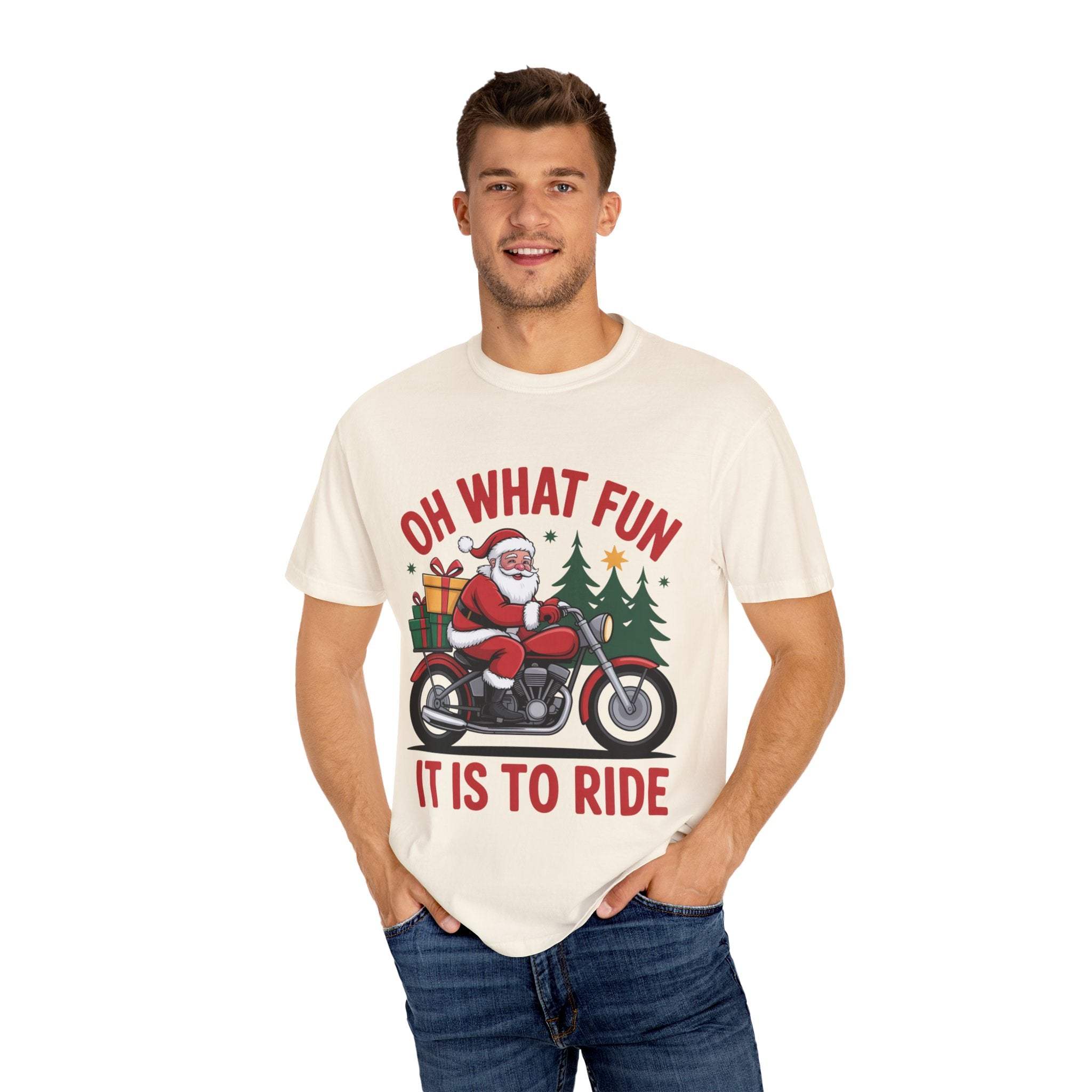 Santa On A Motorcycle T-Shirt