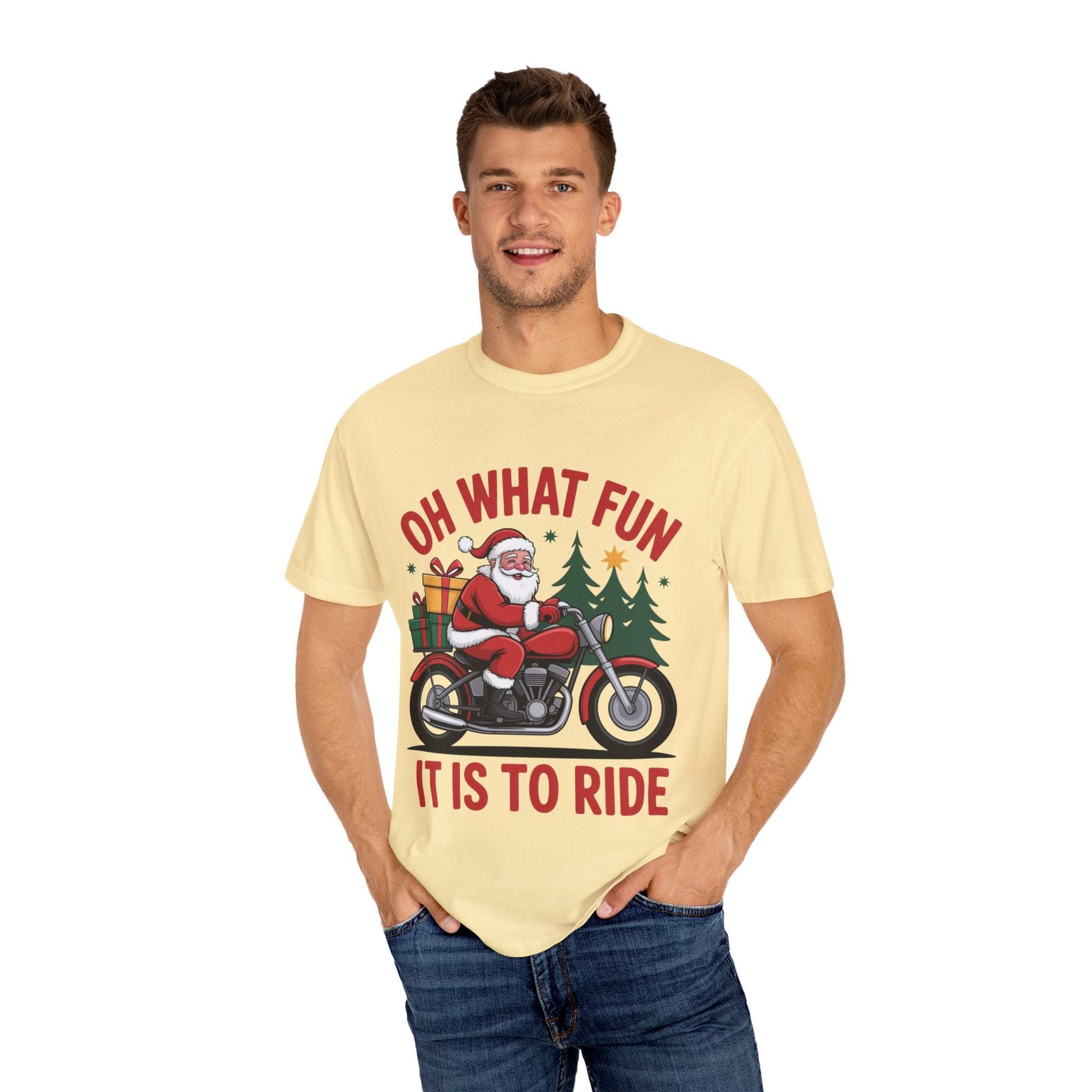 Santa On A Motorcycle T-Shirt
