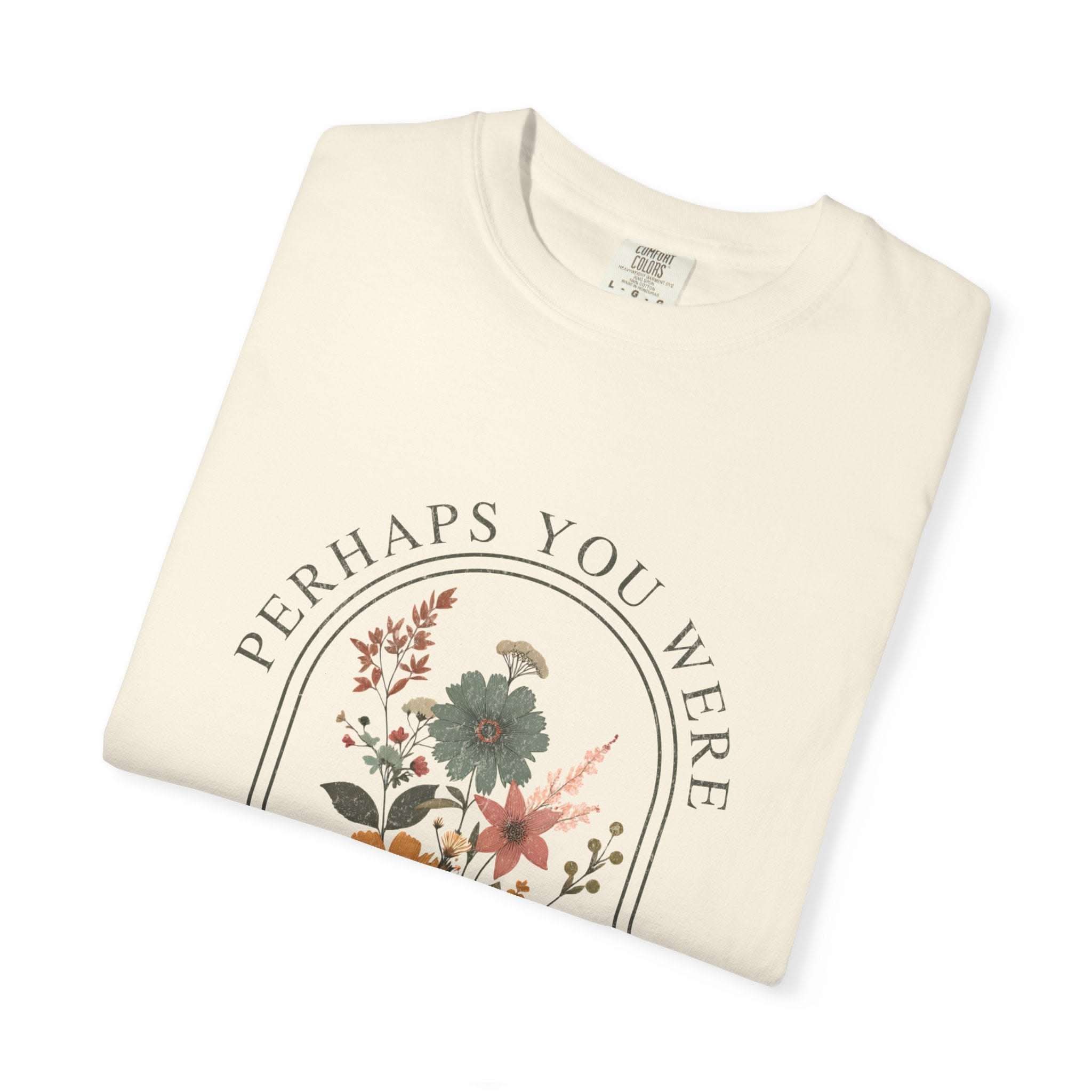 Garment-dyed Created For Such A Time As This T-shirt with soft, washed-in color and faith message