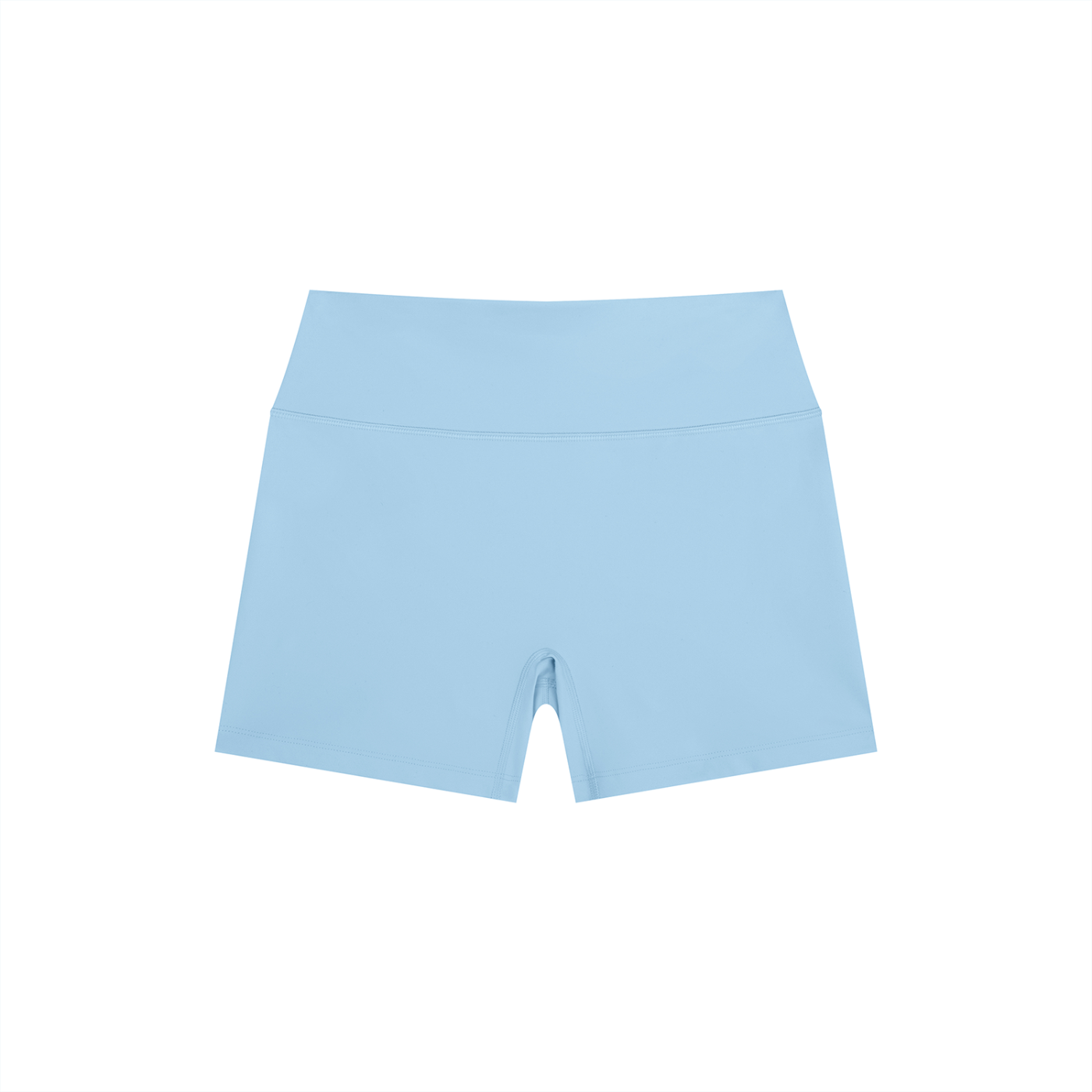 Women wearing high rise nylon spandex yoga shorts in a bodycon fit during workout