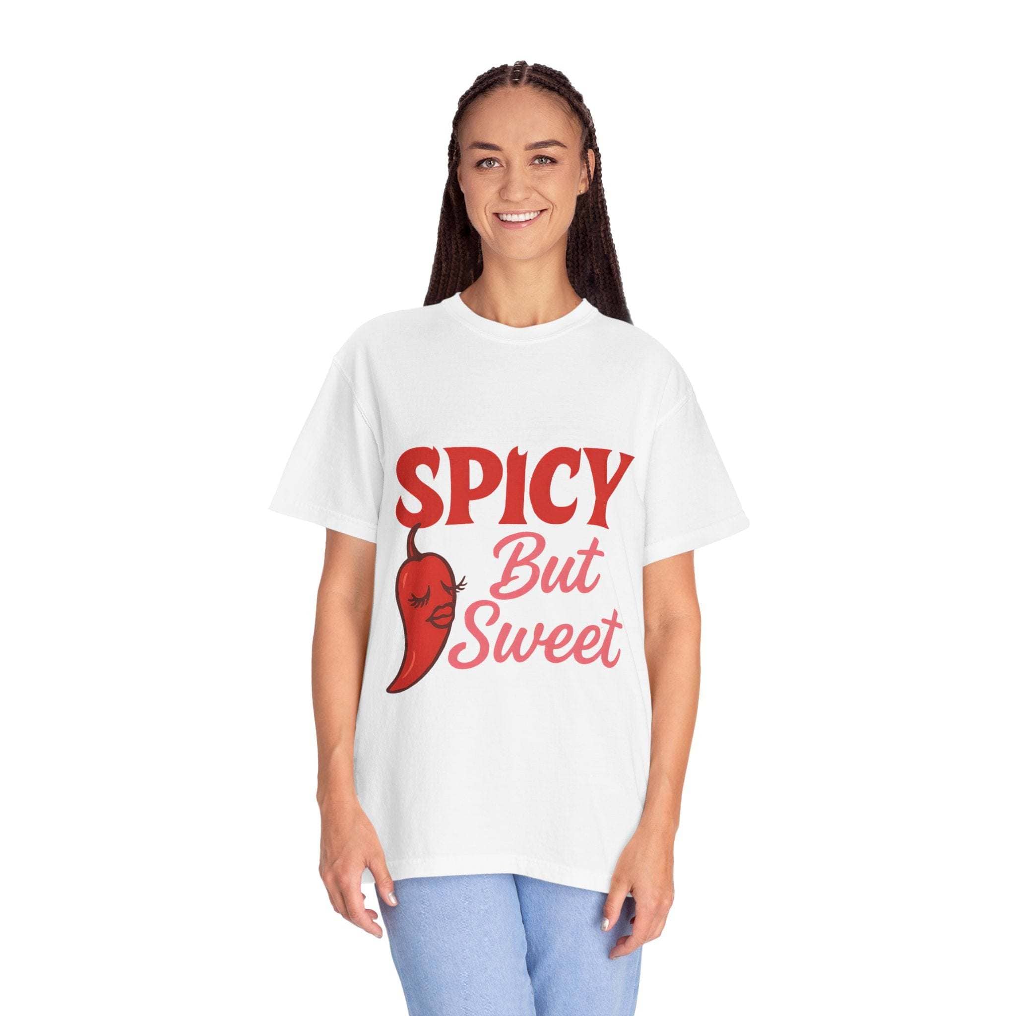 Spicy But Sweet T-shirt | Funny Unisex Garment-Dyed Tee for Foodies