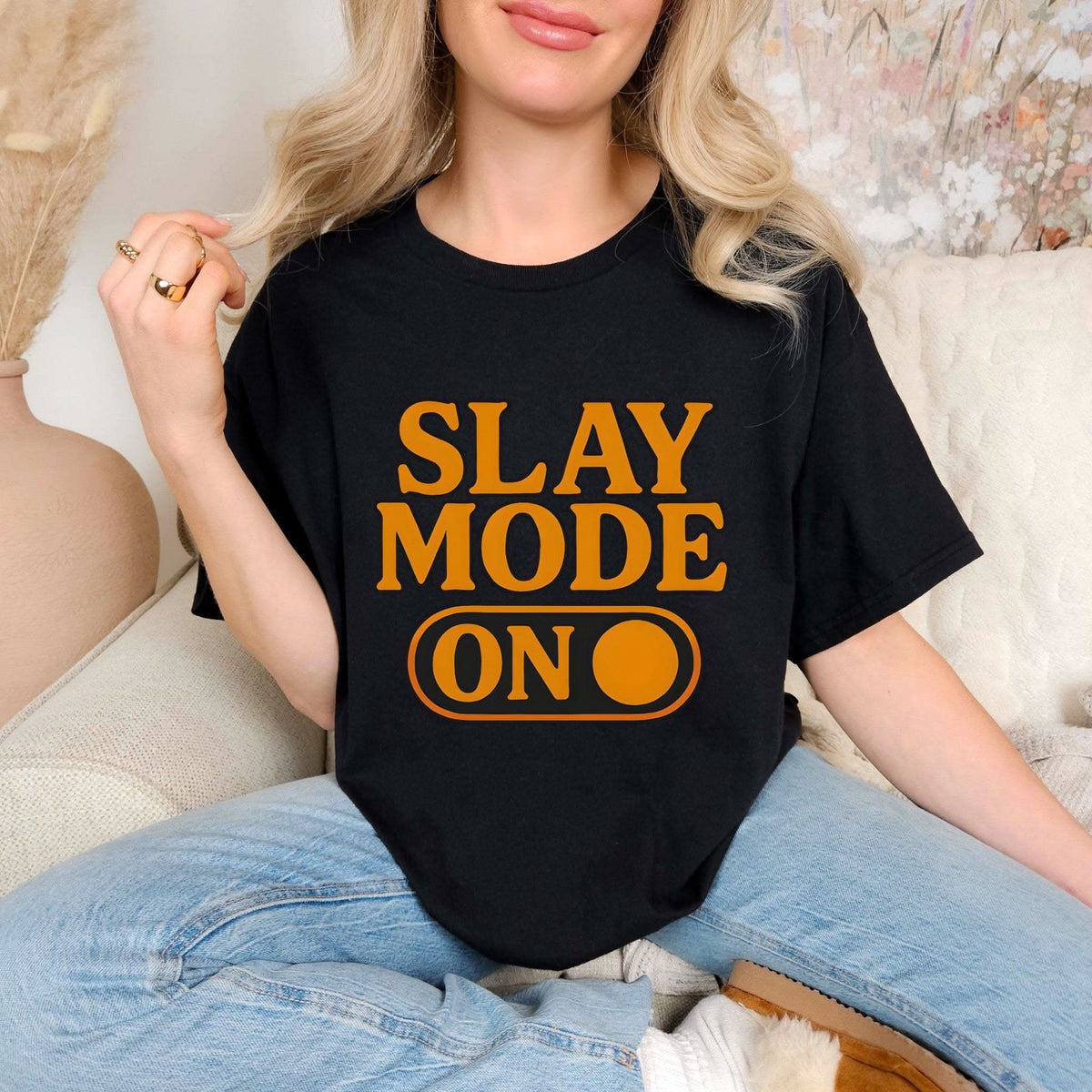 Garment-dyed tee with relaxed fit and rich color depth for everyday casual style
