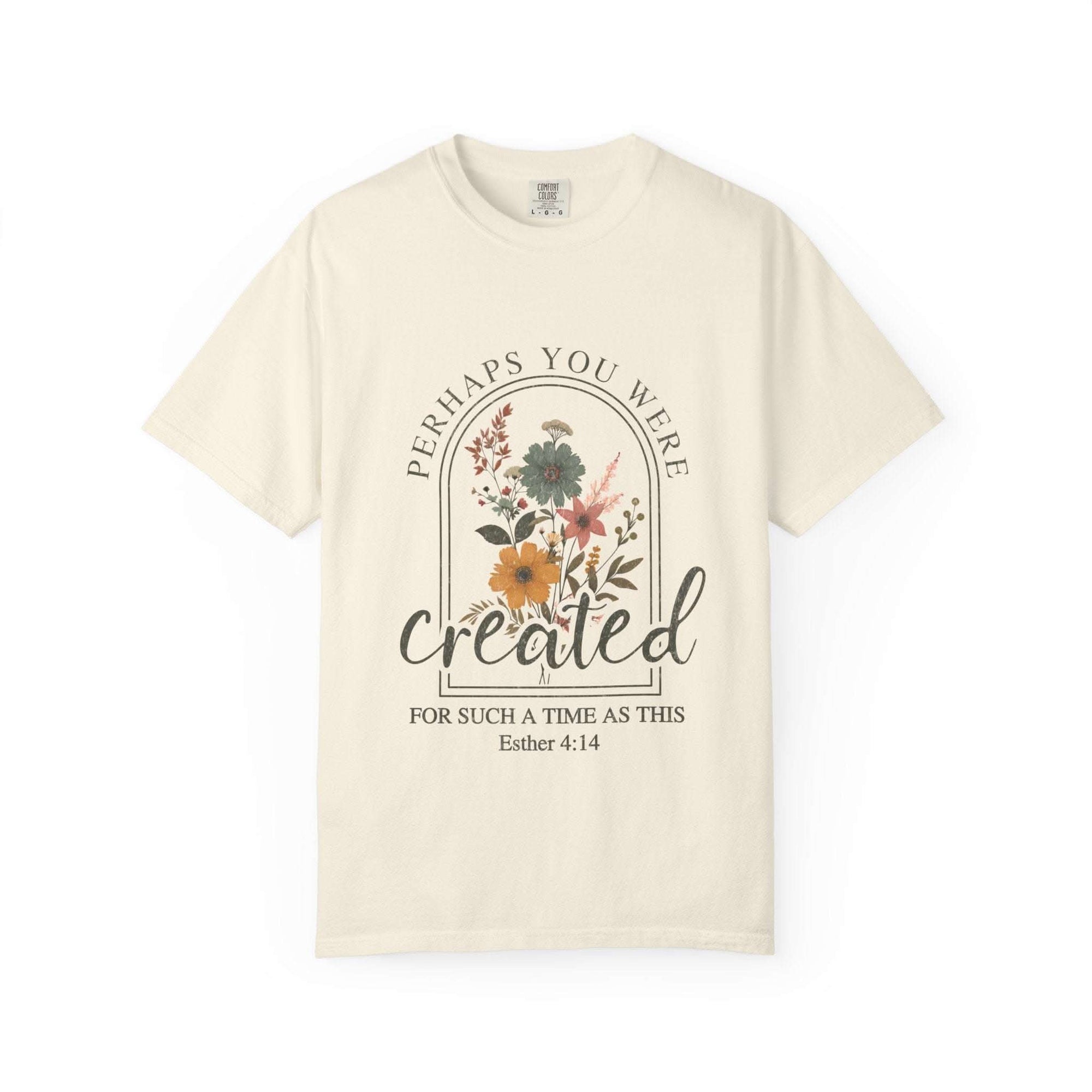 Created For Such A Time As This garment-dyed faith t-shirt with soft washed color and relaxed fit