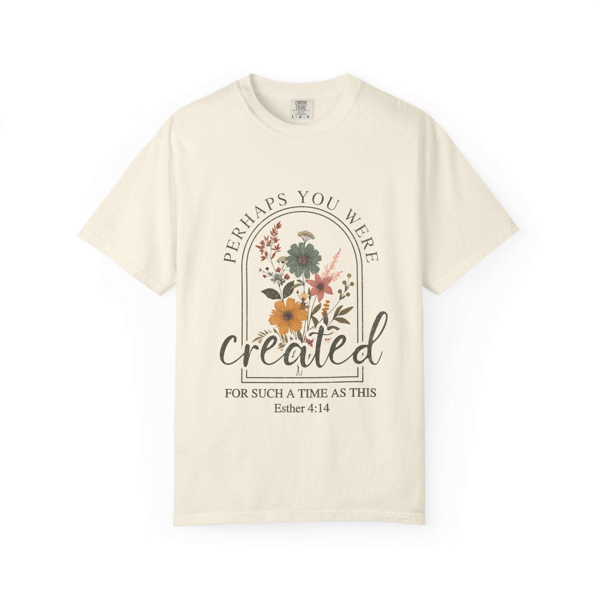 Created For Such A Time As This garment-dyed faith t-shirt with soft washed color and relaxed fit