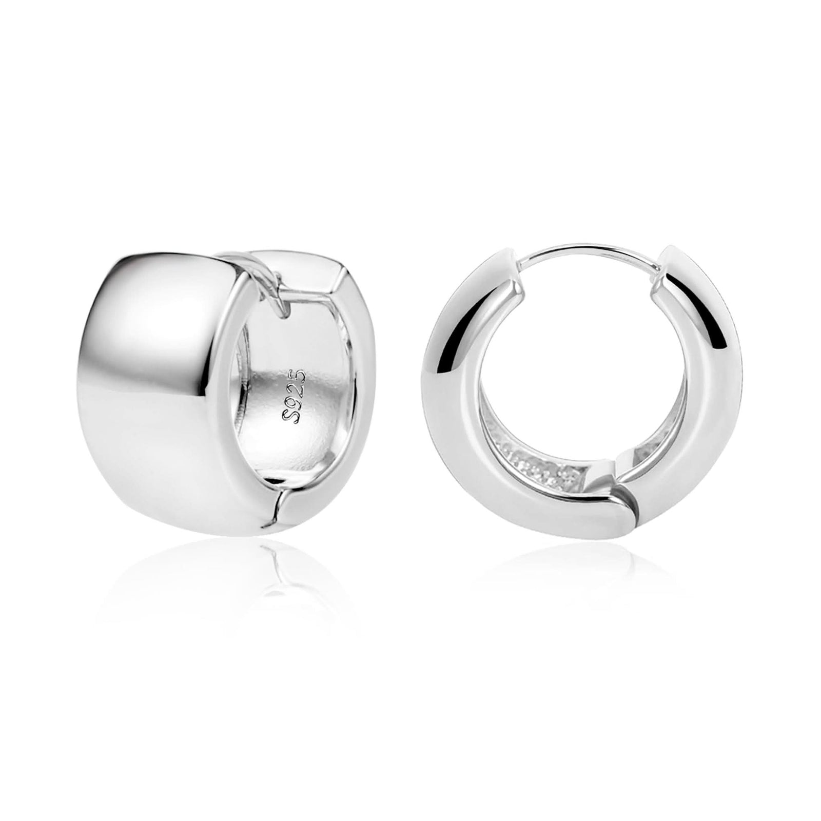Chunky hoop earrings with thick oversized design for bold and trendy style
