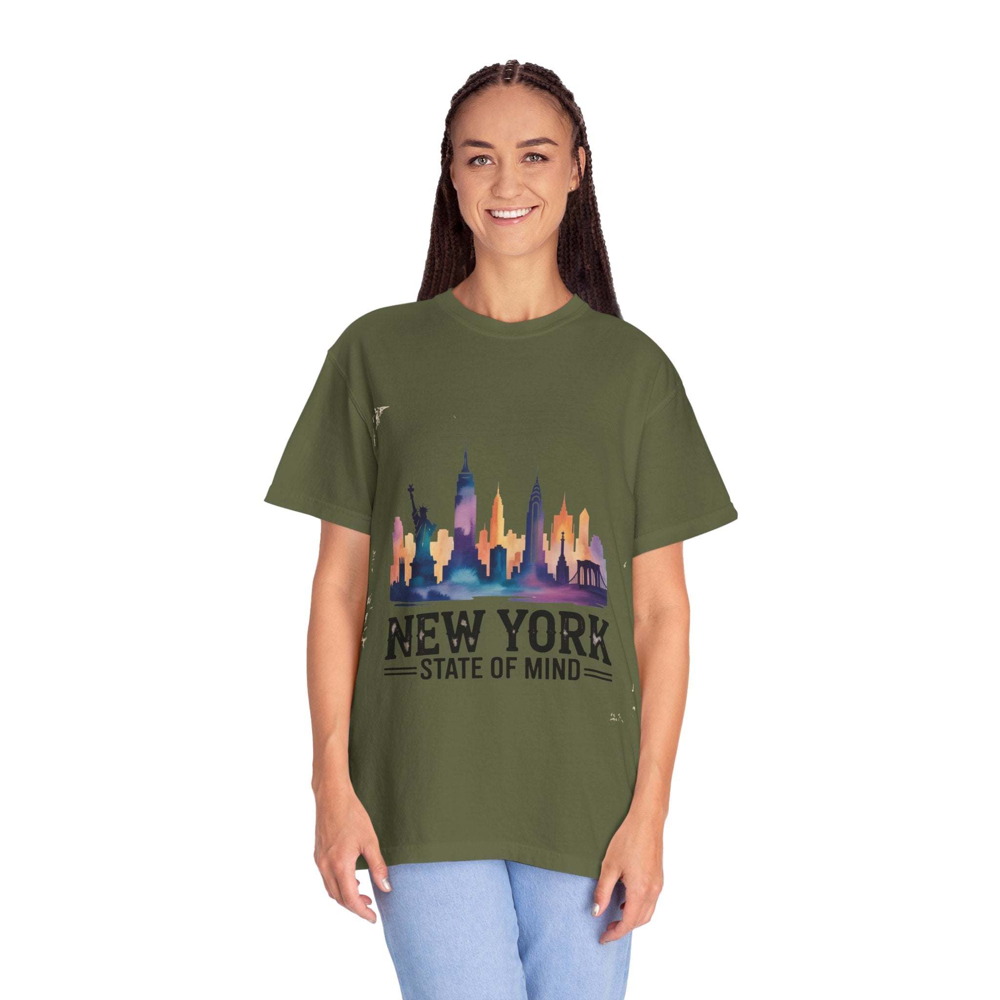 Garment-Dyed T-shirt - New York State of Mind Design