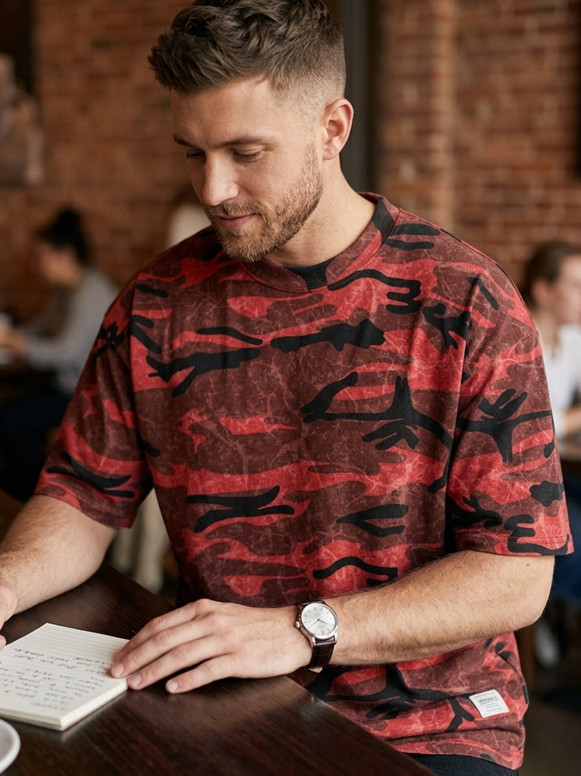 Unisex Boxy Camo Print T-Shirt | Oversized Cotton Streetwear Tee