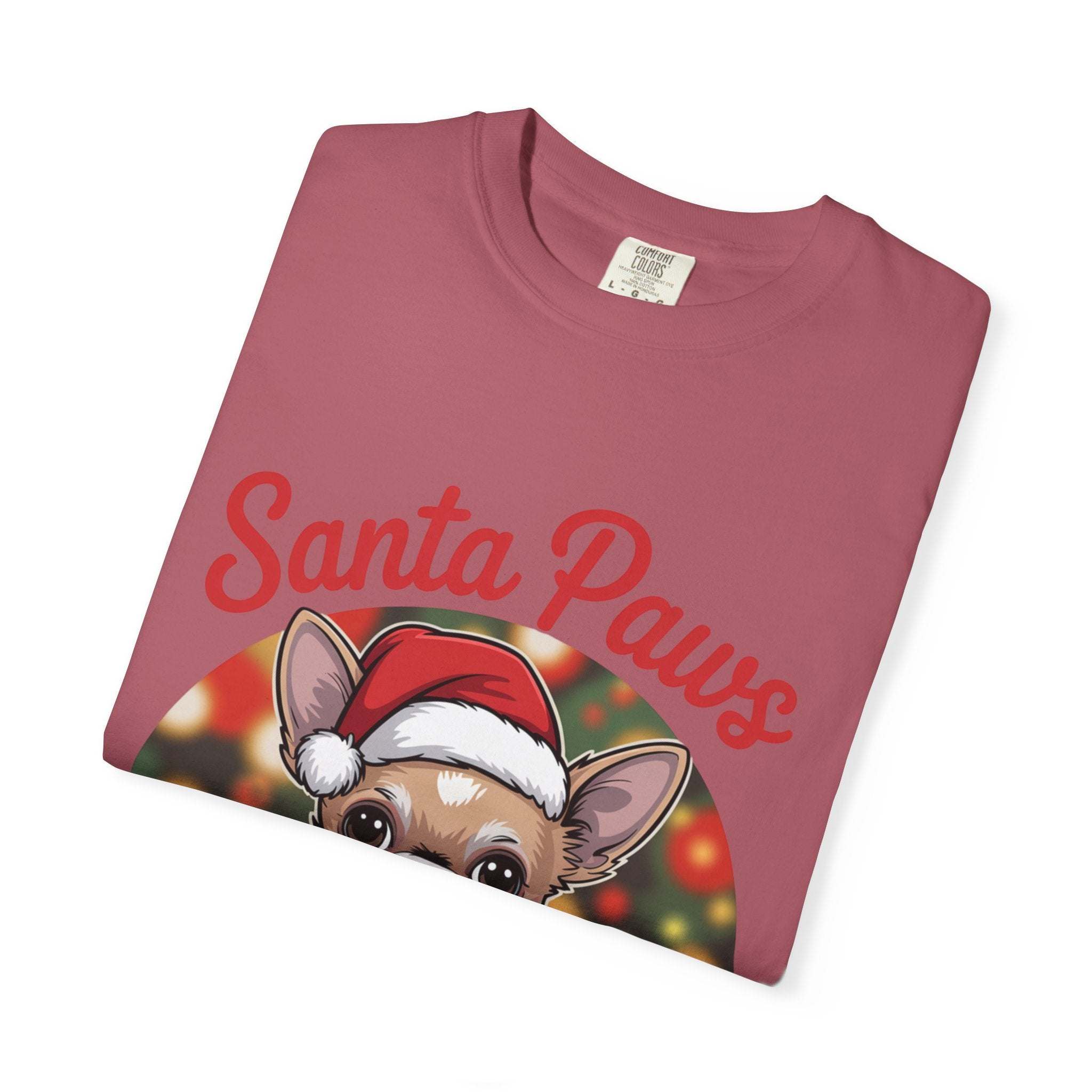 Chihuahua Santa Paws T-Shirt - Festive Holiday Dog Lover Tee