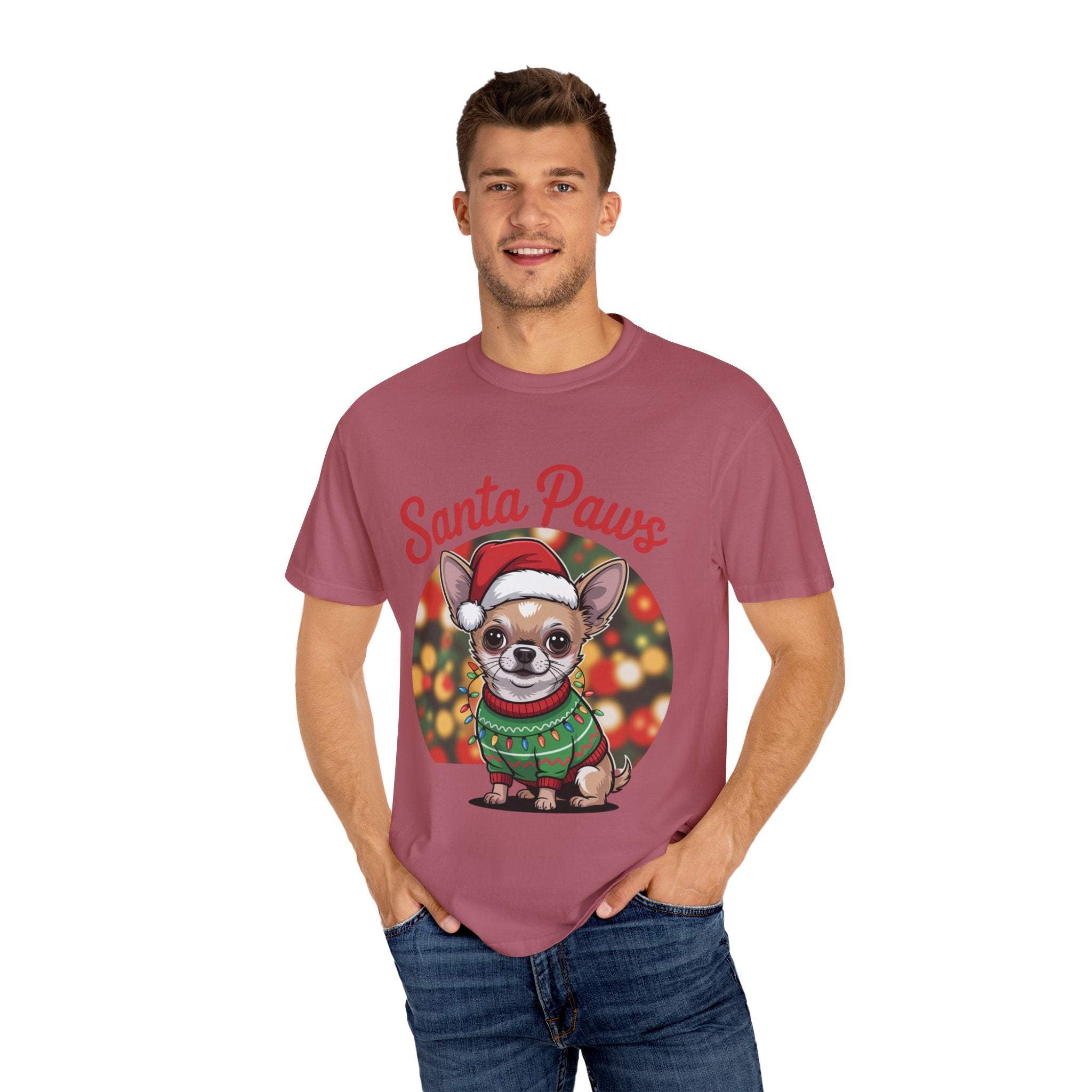 Chihuahua Santa Paws T-Shirt - Festive Holiday Dog Lover Tee