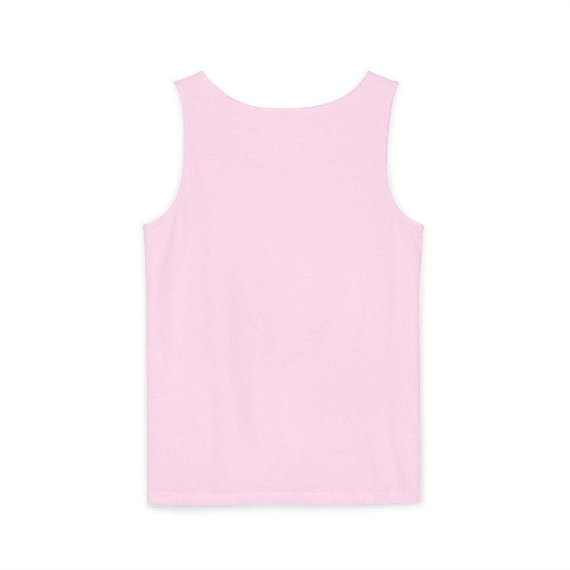 Pink casual tank top with relaxed fit and seamless design
