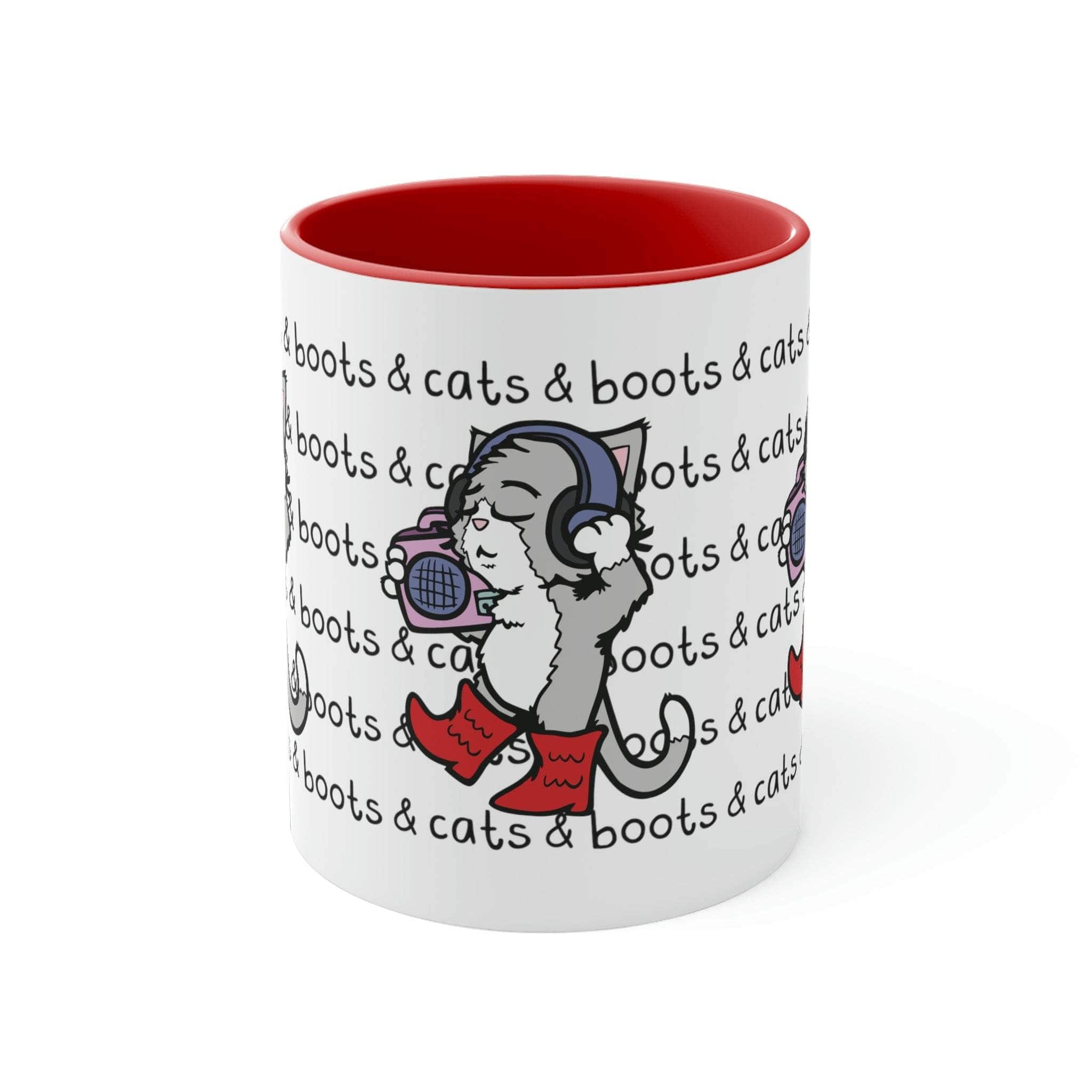 Boots Cats Mug ceramic cup with playful cat design and sturdy handle for coffee or tea fans