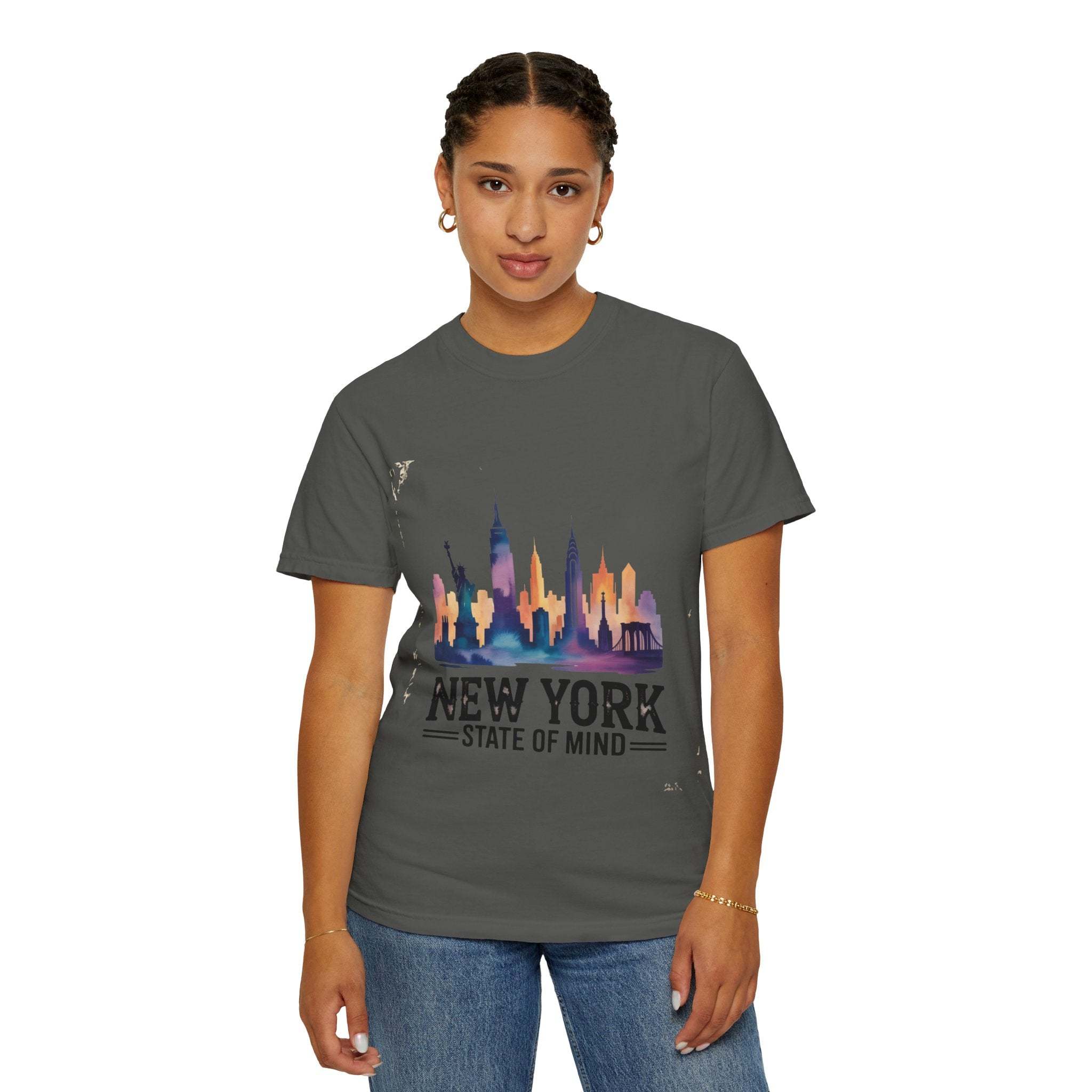 Garment-Dyed T-shirt - New York State of Mind Design