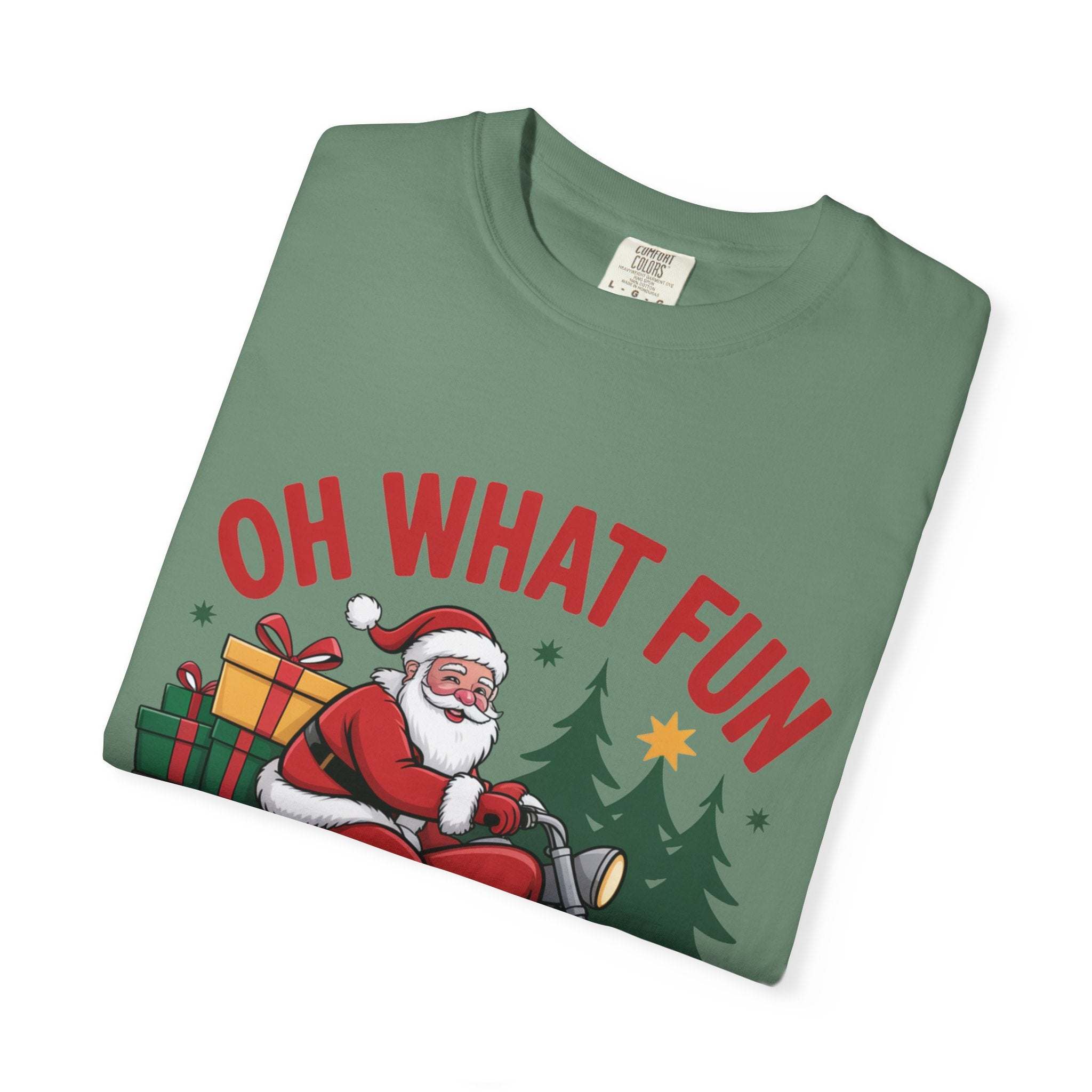 Santa On A Motorcycle T-Shirt