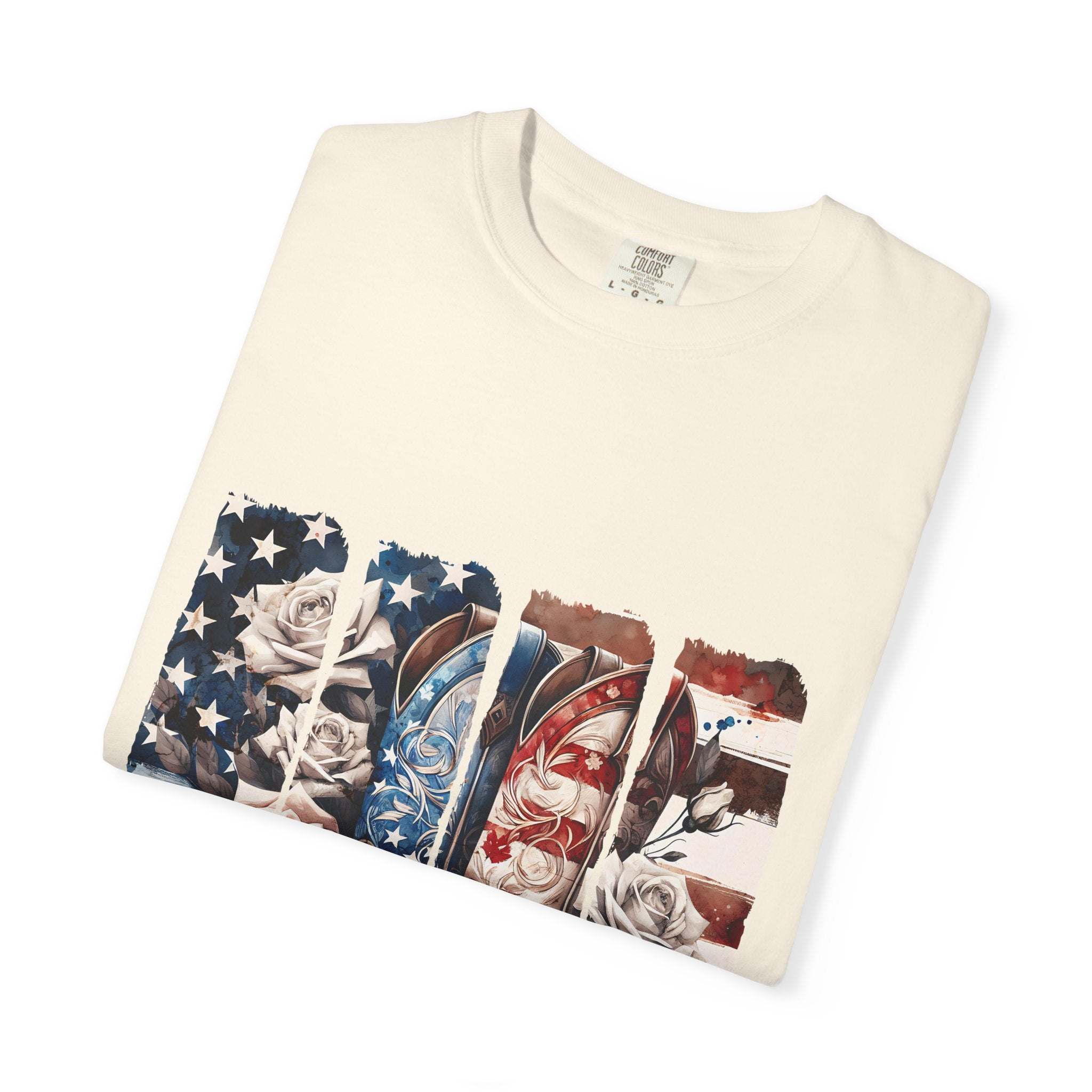 Texas Rose T-Shirt soft faded cotton tee with wild rose design and relaxed fit