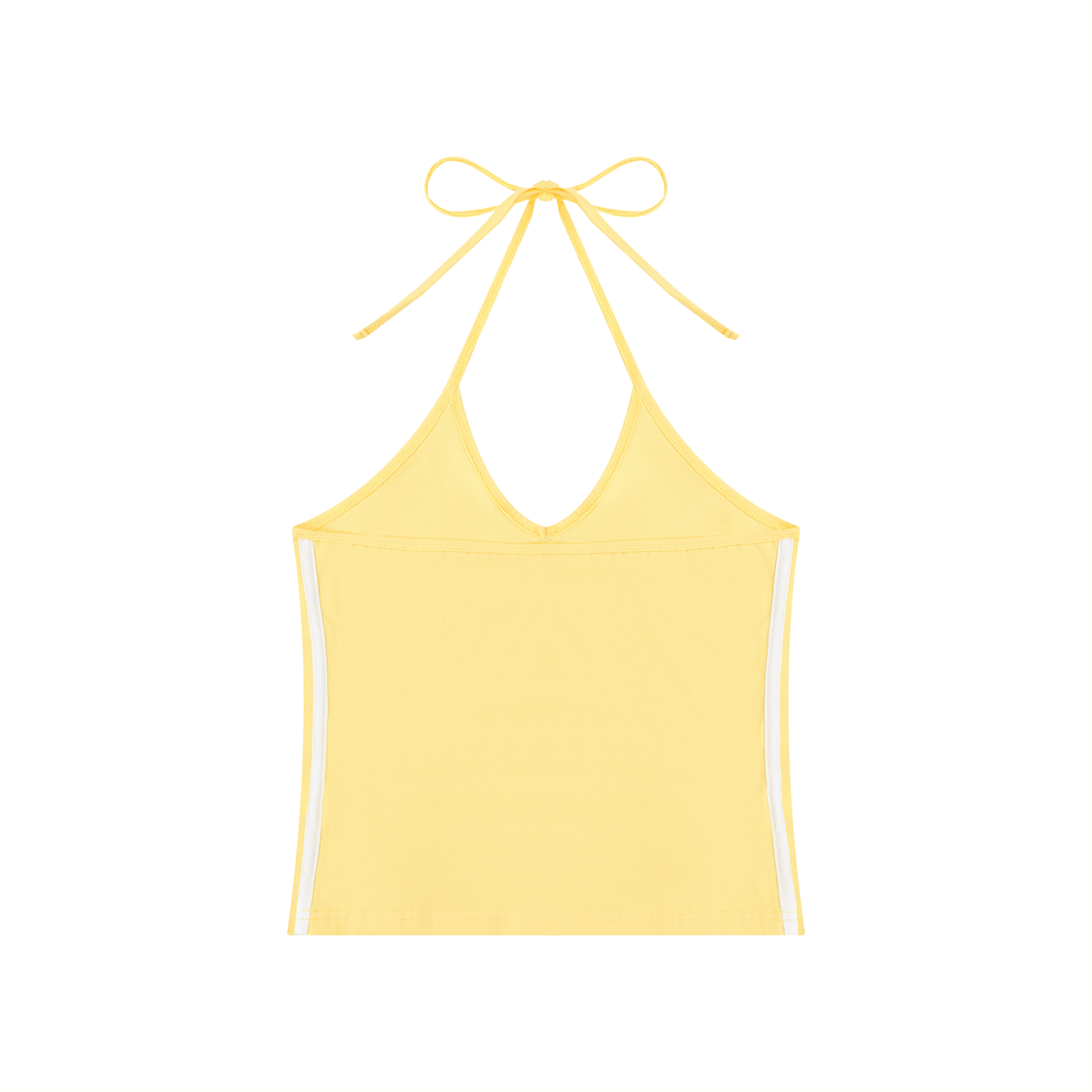 Women’s Color Block Halter Crop Tank Top with V-neck and backless slim fit in Y2K style