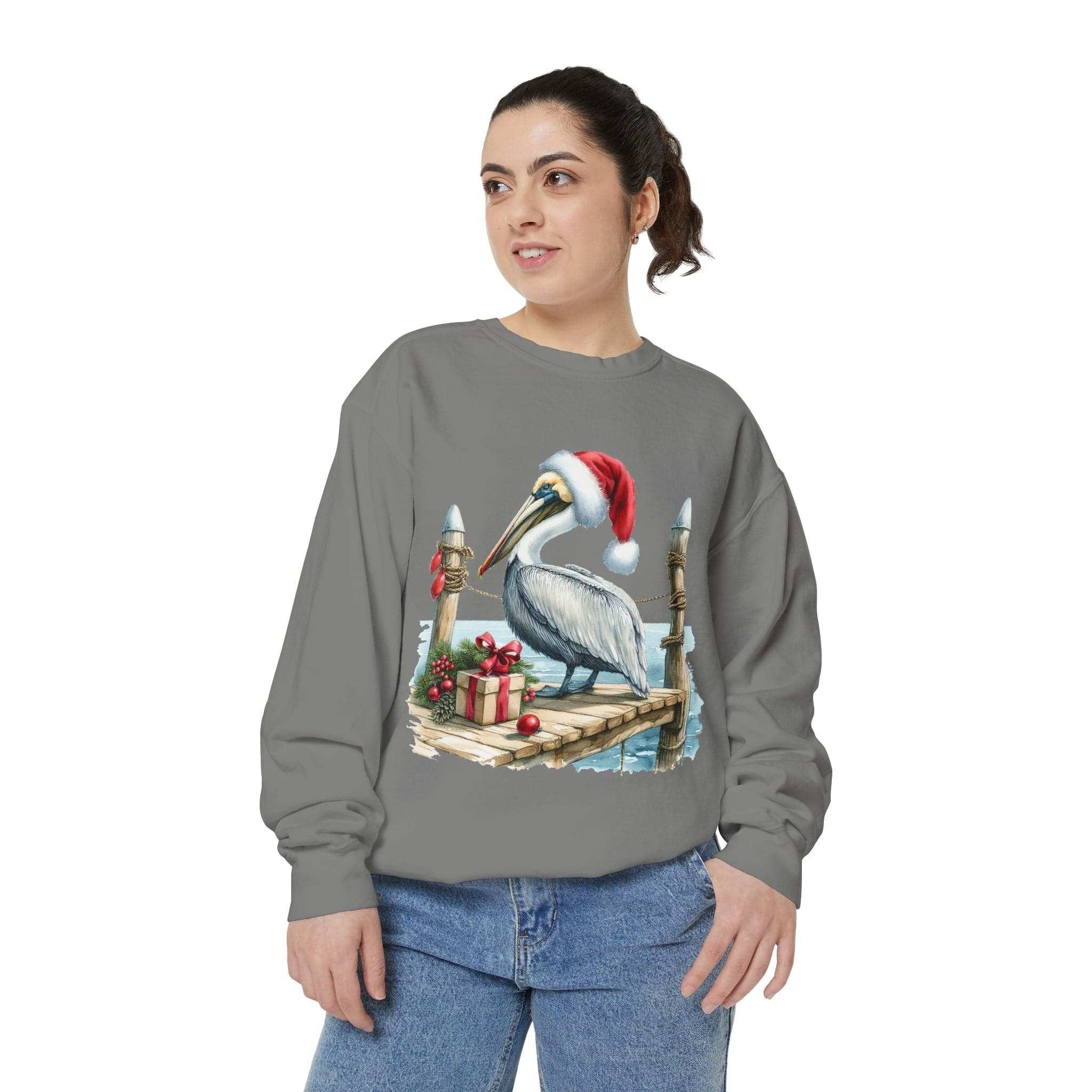 Christmas Pelican Santa Sweatshirt - Festive Holiday Pullover
