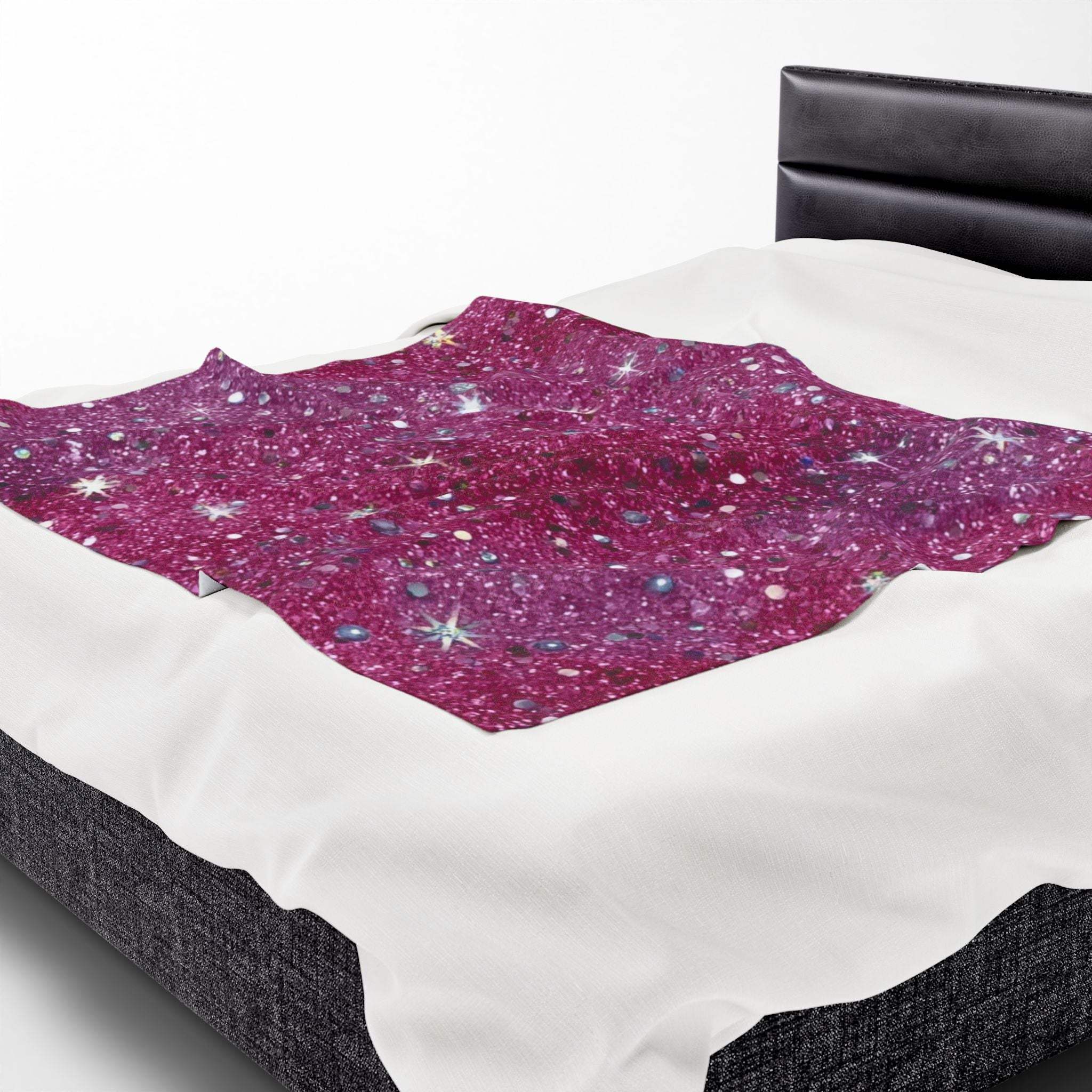 Plush Blanket - Starry Pink Design