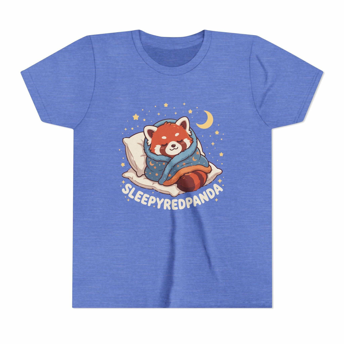 Sleepy Red Panda Youth Tee | cute sleeping red panda, moon pillow, kids shirt