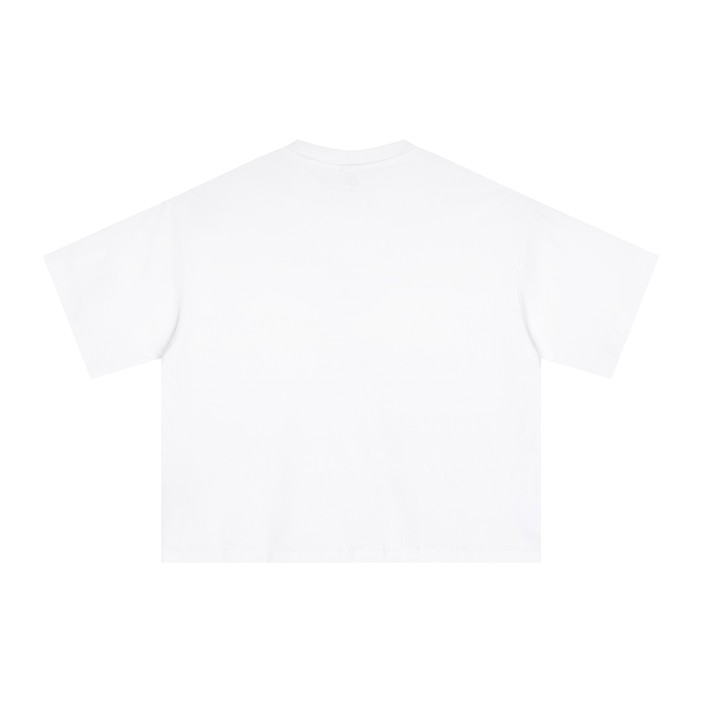 Plain white t-shirt on a light beige background