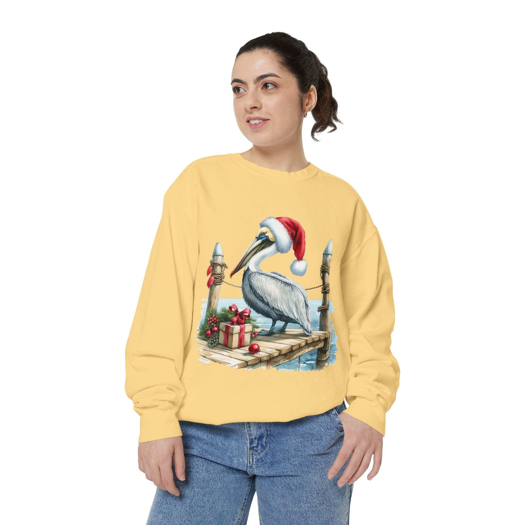 Christmas Pelican Santa Sweatshirt - Festive Holiday Pullover