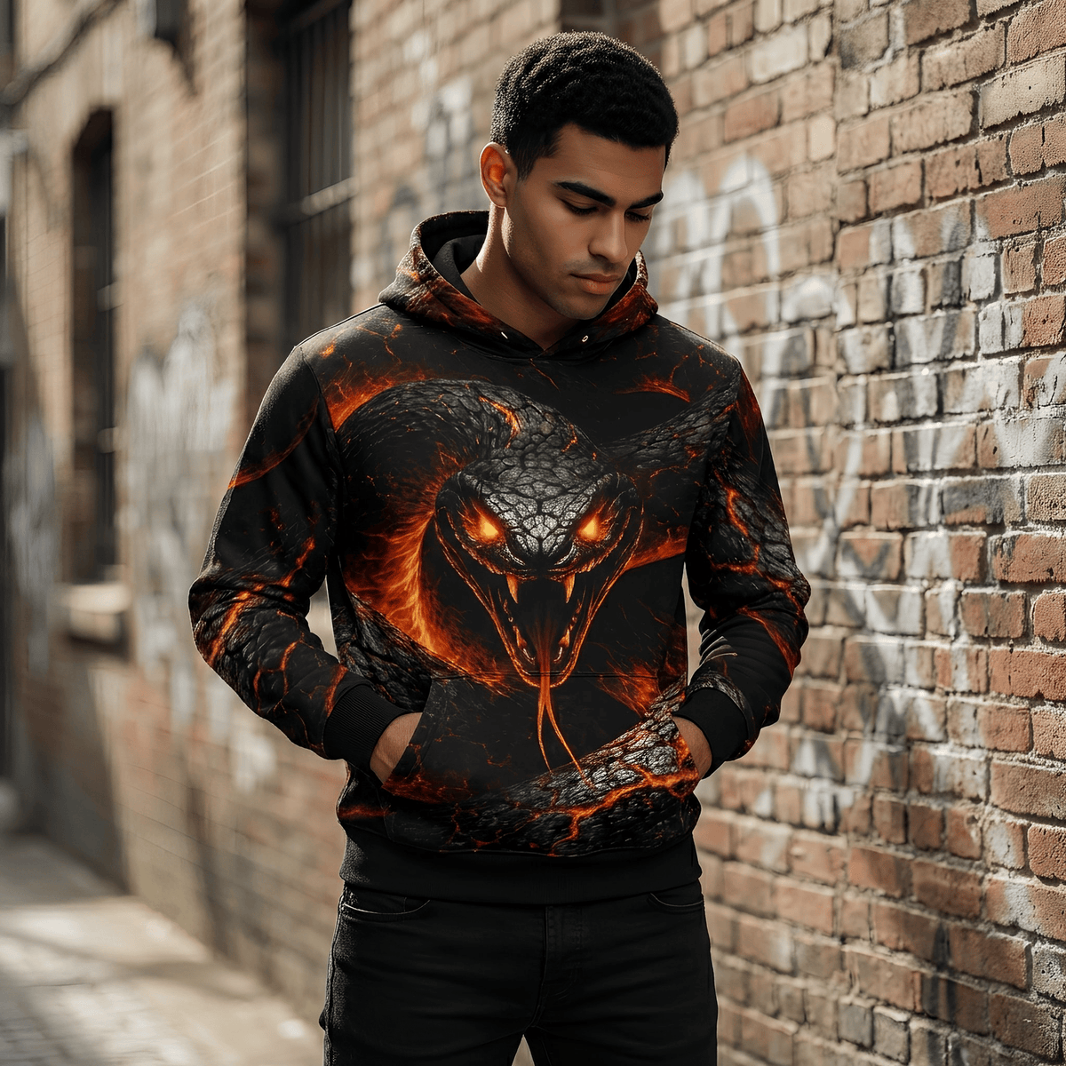 Lava Dragon Hoodie All Over Print