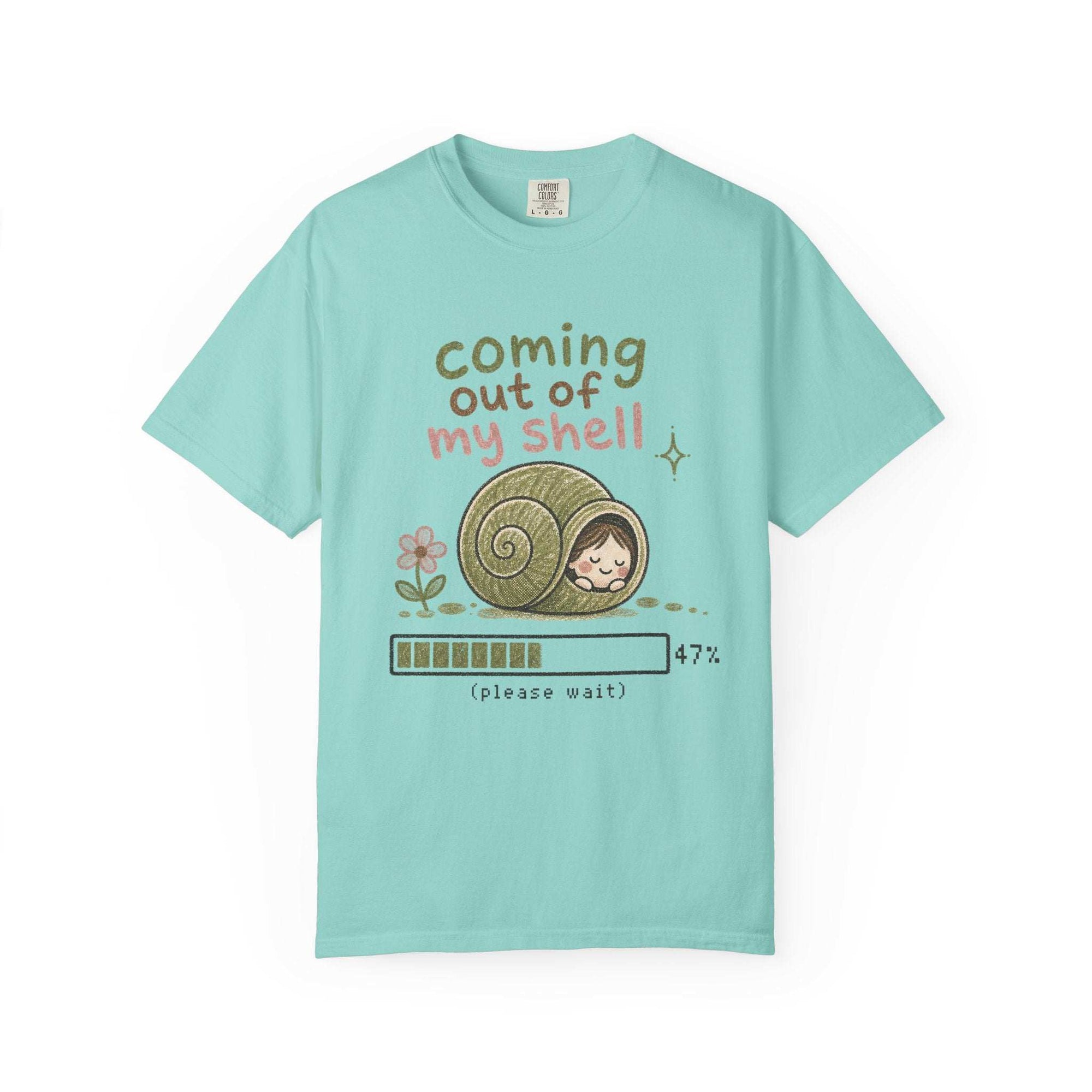 T-Shirt — "Coming Out of My Shell" Cute Snail Graphic Tee