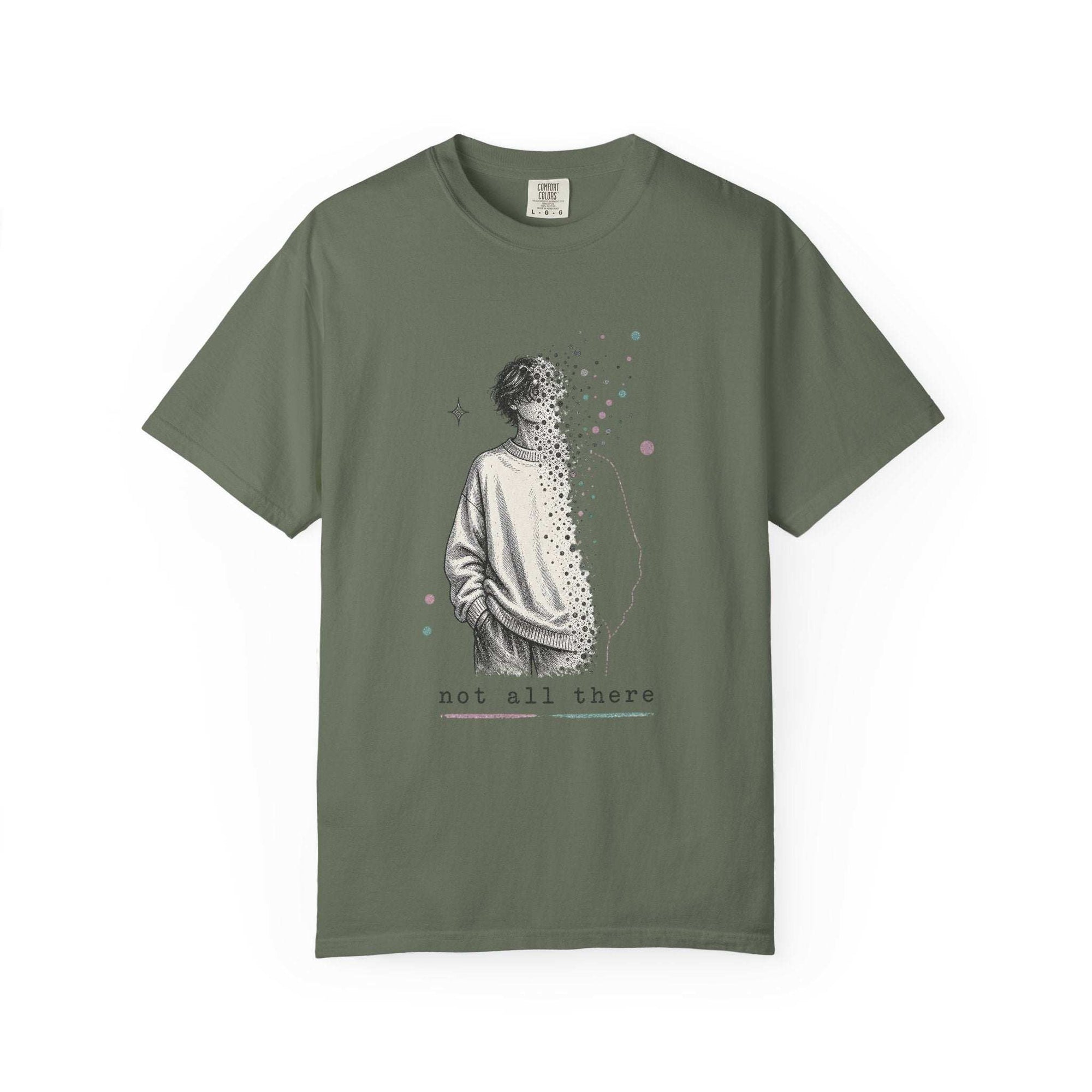 T-Shirt — 'not all there' Abstract Disintegrating Figure Weirdcore Graphic Tee