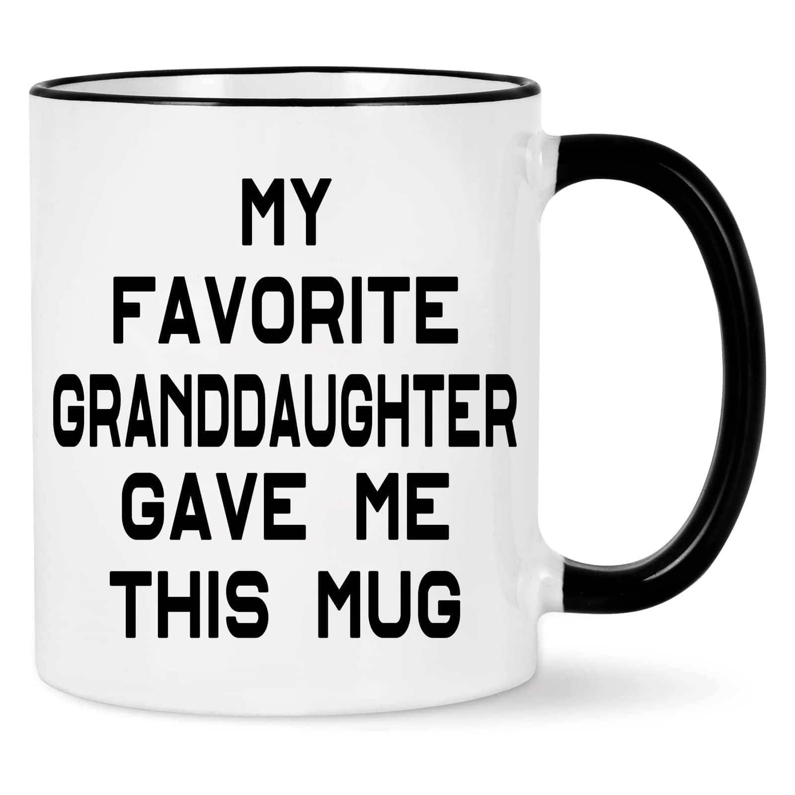 Favorite Granddaughter Gift Mug ceramic coffee cup with heartfelt design for grandparents