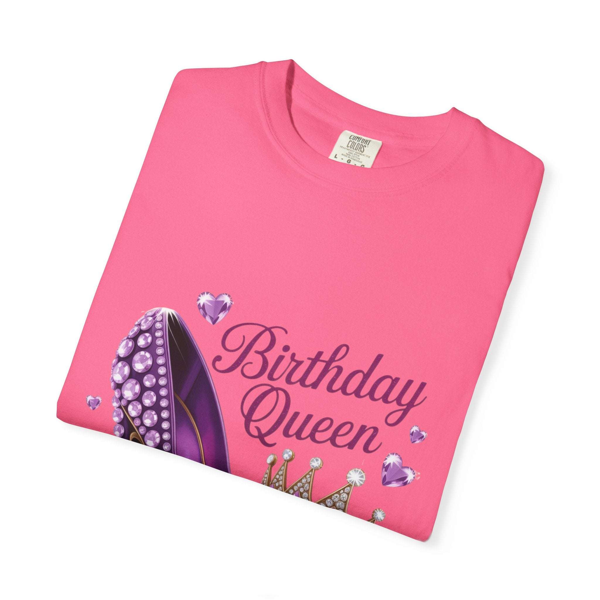 Birthday Queen High Heel T-Shirt - Fun Graphic Tee