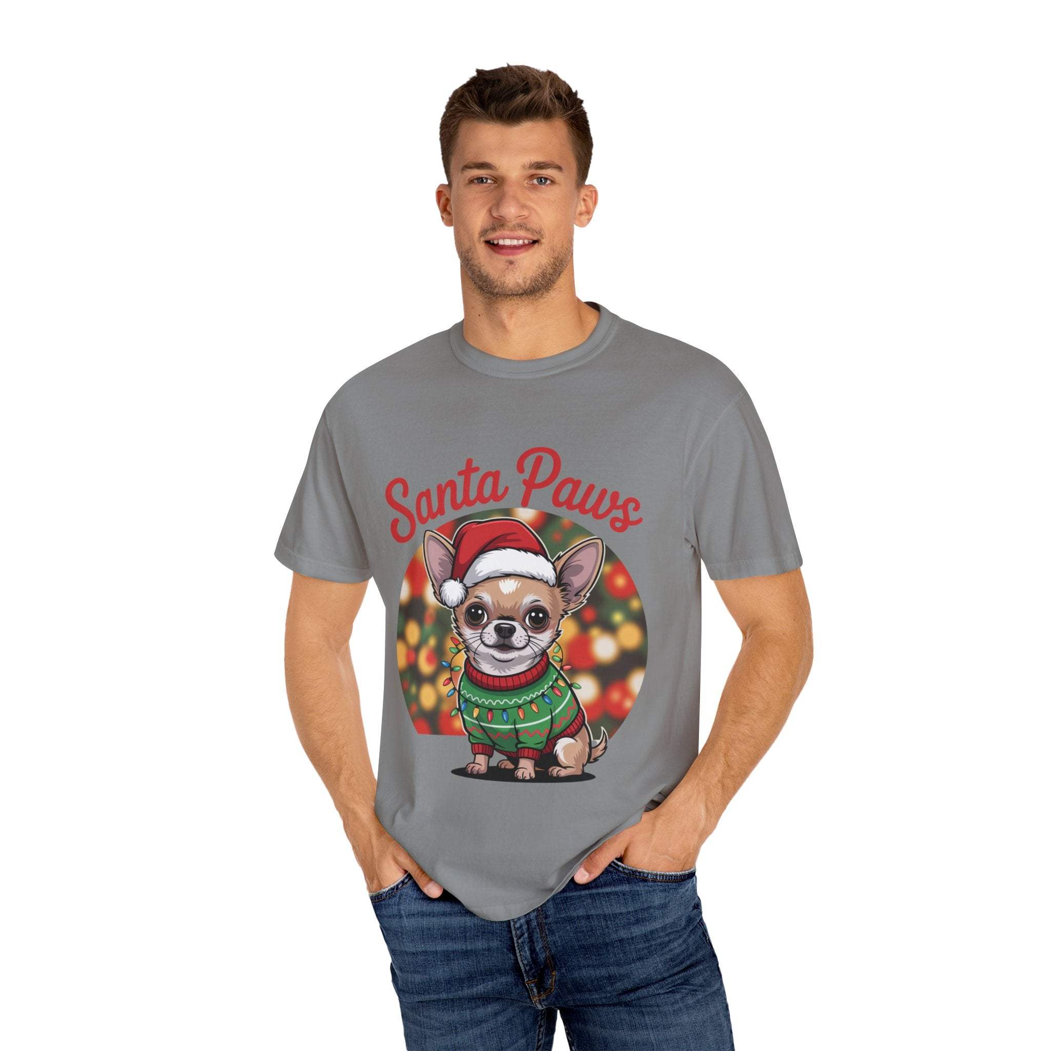 Chihuahua Santa Paws T-Shirt - Festive Holiday Dog Lover Tee