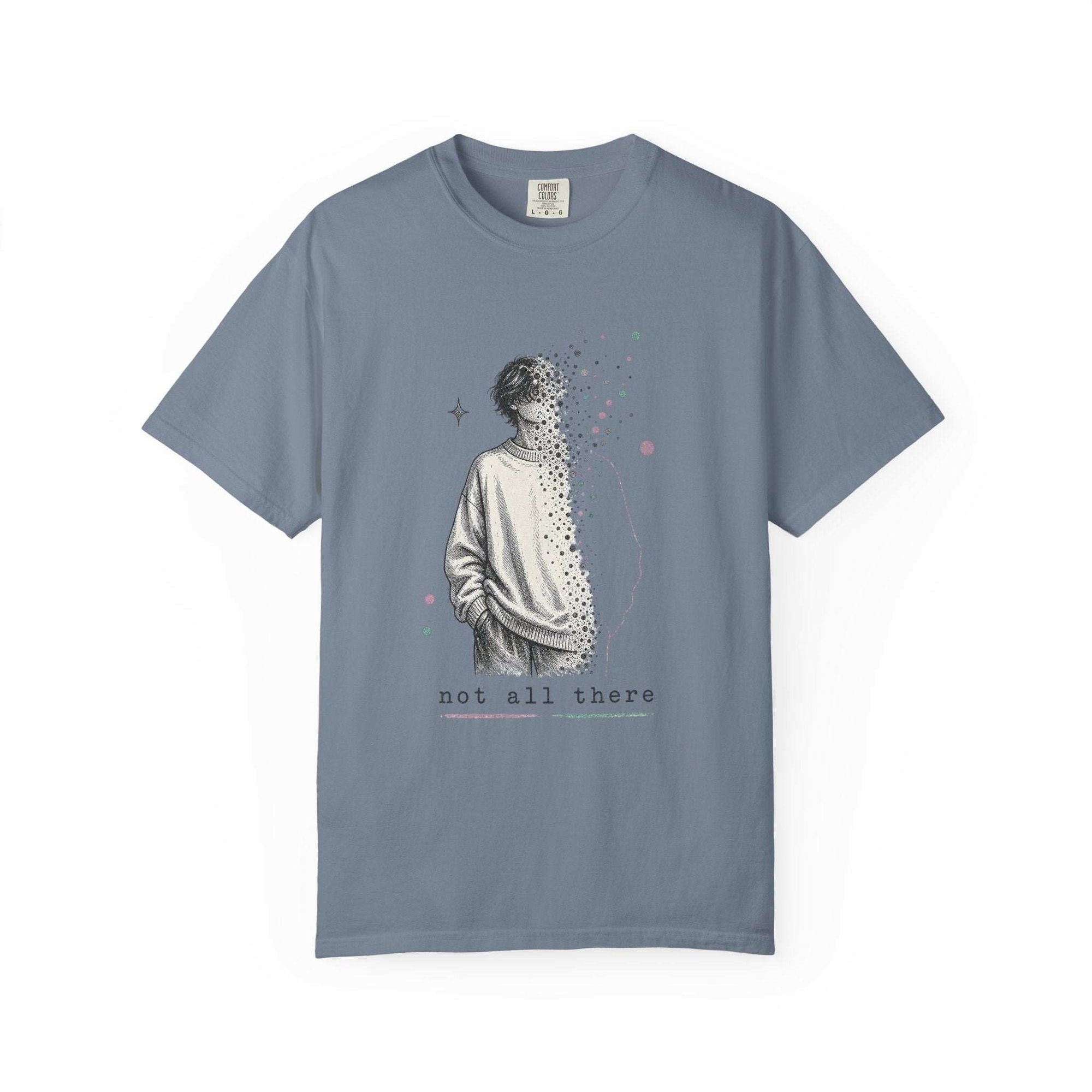 T-Shirt — 'not all there' Abstract Disintegrating Figure Weirdcore Graphic Tee