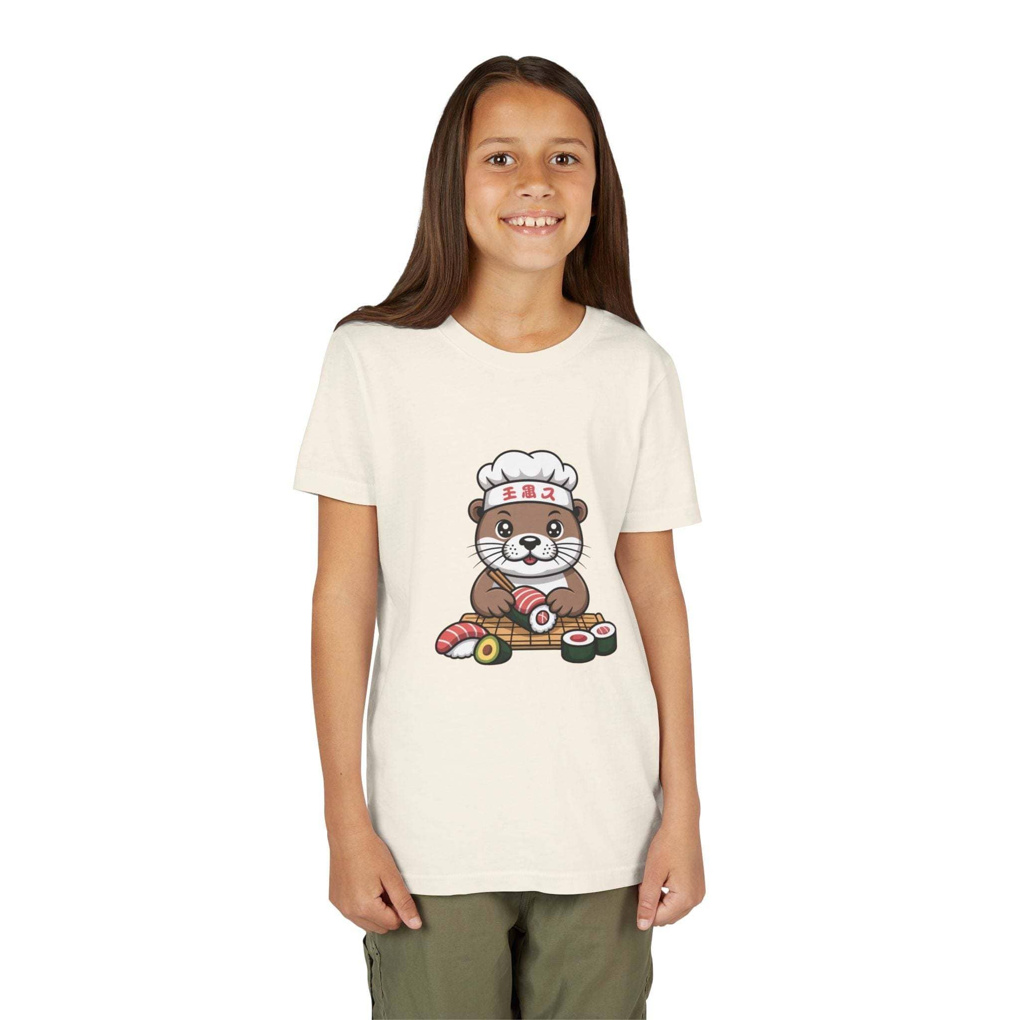 Otter Sushi Chef Youth Tee — Cute Otter Sushi Chef Graphic T-Shirt for Kids