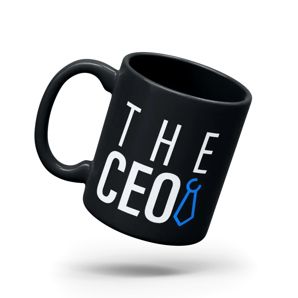 The CEO 11oz Coffee Mug sleek durable ceramic cup for coffee tea or hot chocolate