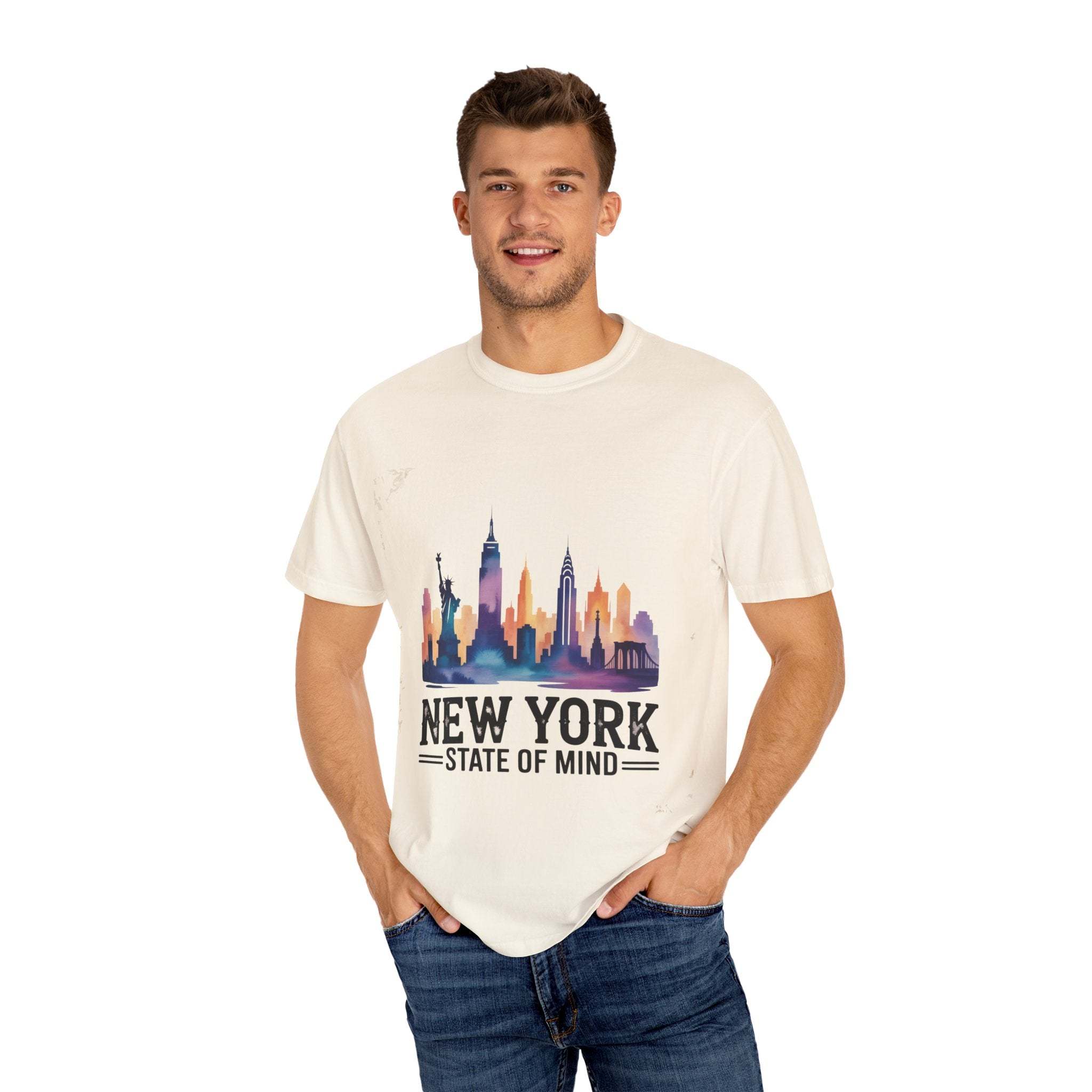 Garment-Dyed T-shirt - New York State of Mind Design