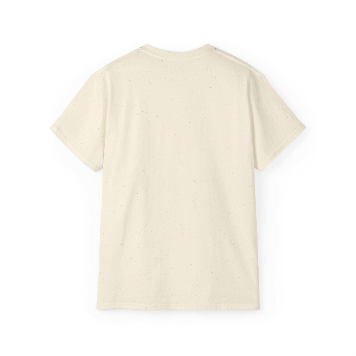 Back view of distressed Cocoa Cutie Tee made from eco-friendly cotton with a vintage look