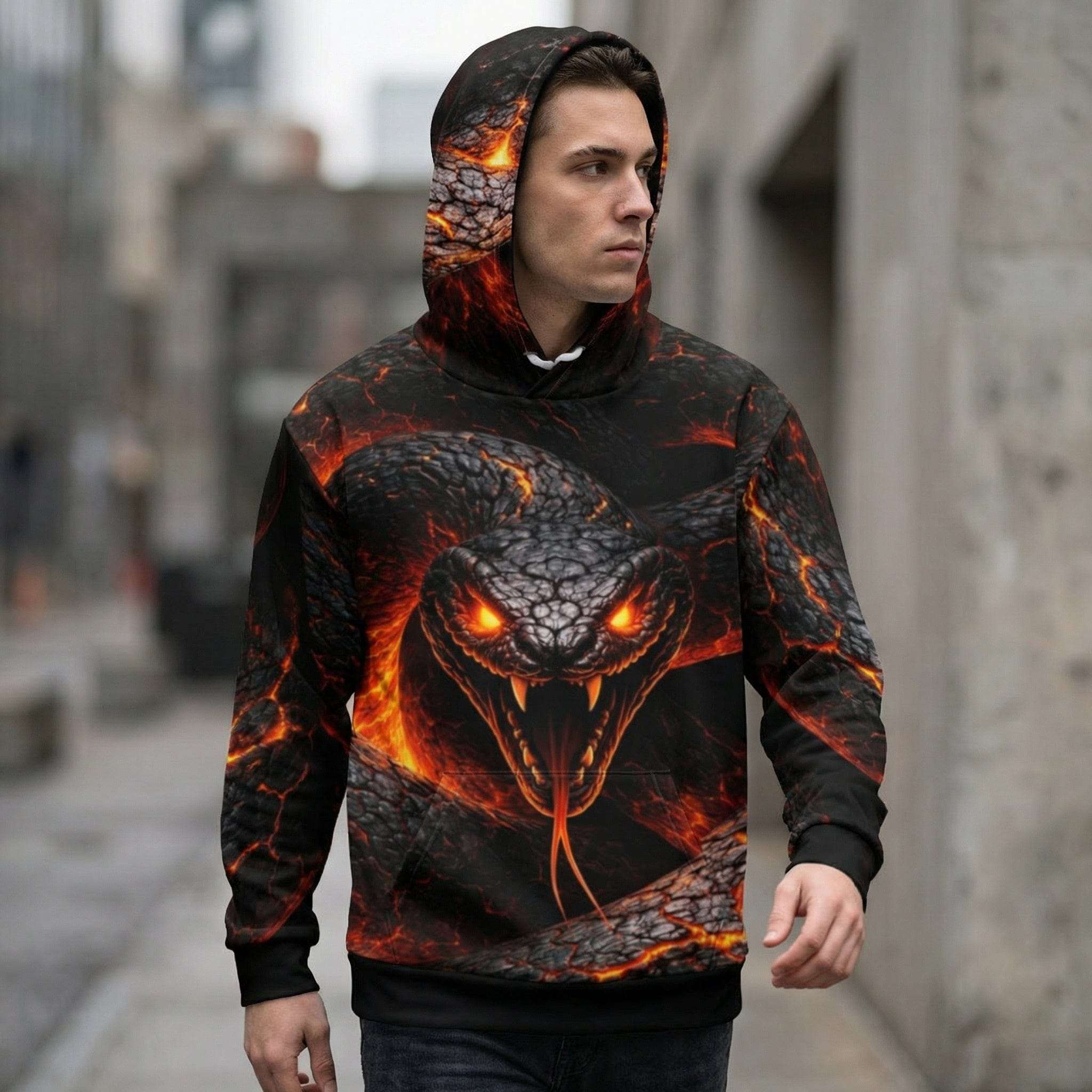Lava Dragon Hoodie All Over Print