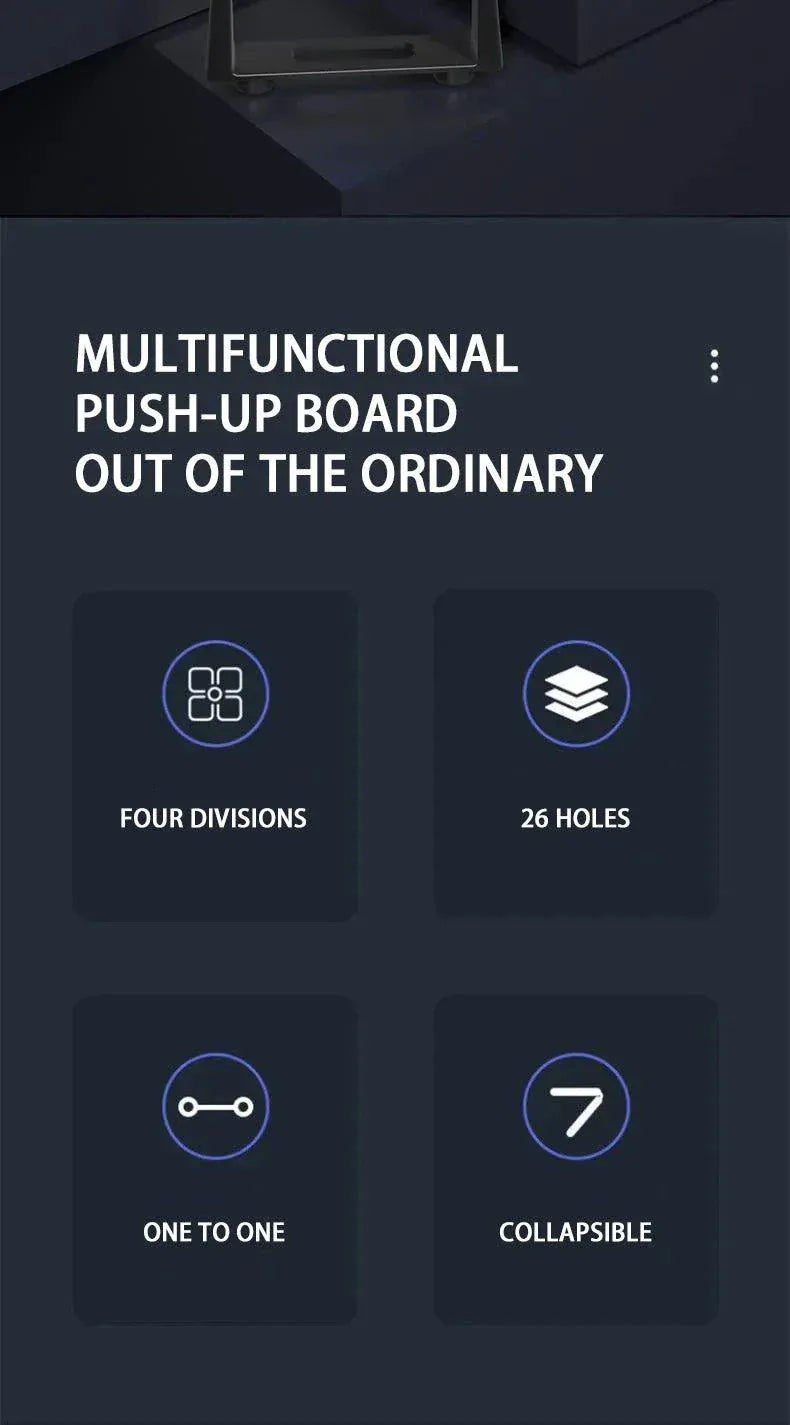 Multifunctional portable push-up board set with color-coded positions for full-body workout and easy storage