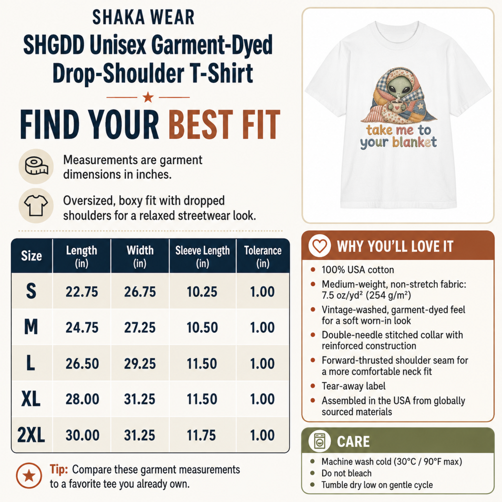 Alien in Blanket T-Shirt — "Take Me to Your Blanket" Cozy Graphic Tee