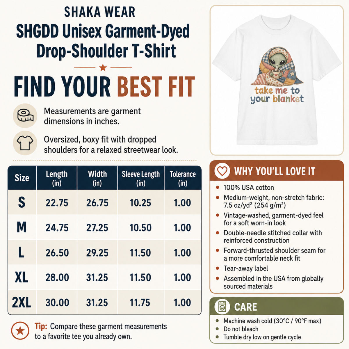 Alien in Blanket T-Shirt — "Take Me to Your Blanket" Cozy Graphic Tee